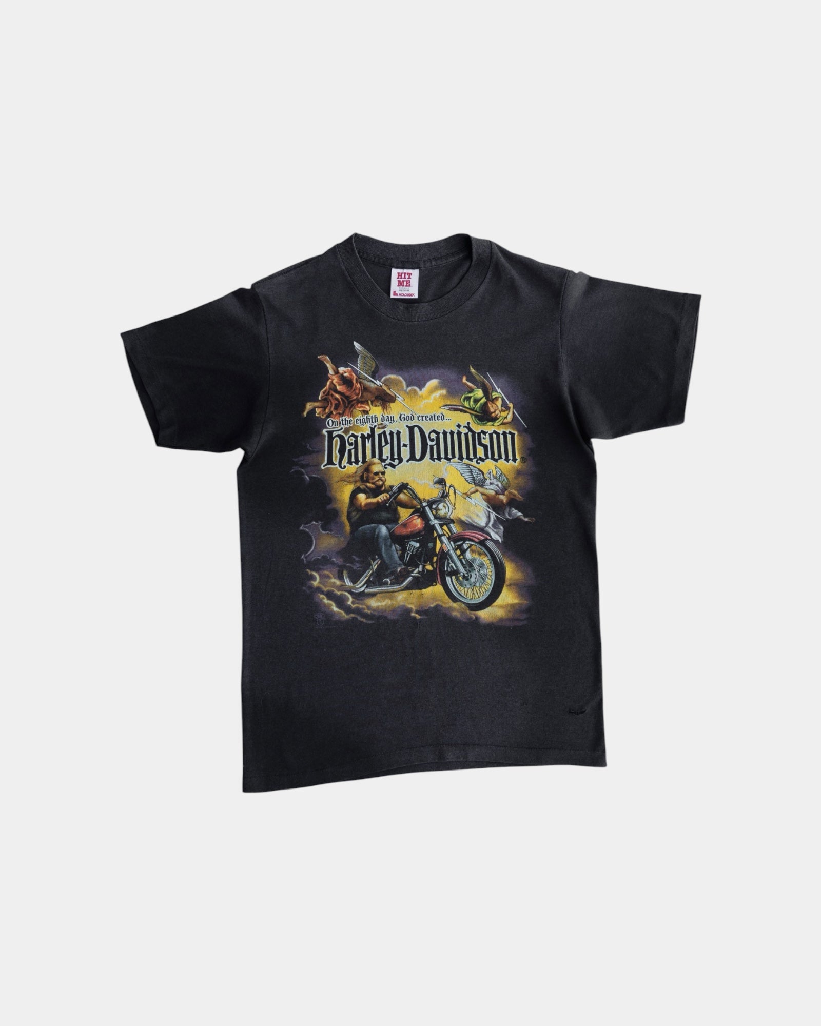 (M/S) 80’S VINTAGE HARLEH DAVIDSON “ON THE EIGHTH DAY GOD CREATED” TEE