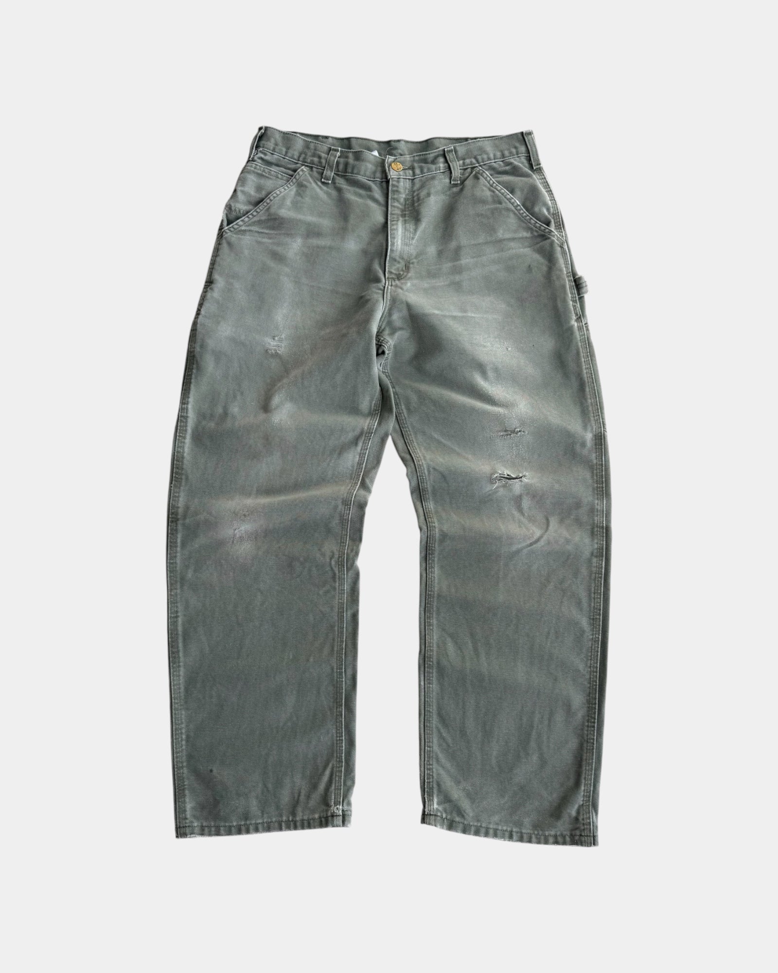 VINTAGE CARHARTT CARPENTER DISTRESSED PANTS - 34x32