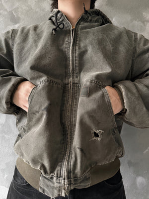 (L) VINTAGE CARHARTT DISTRESSED FADED JACKET