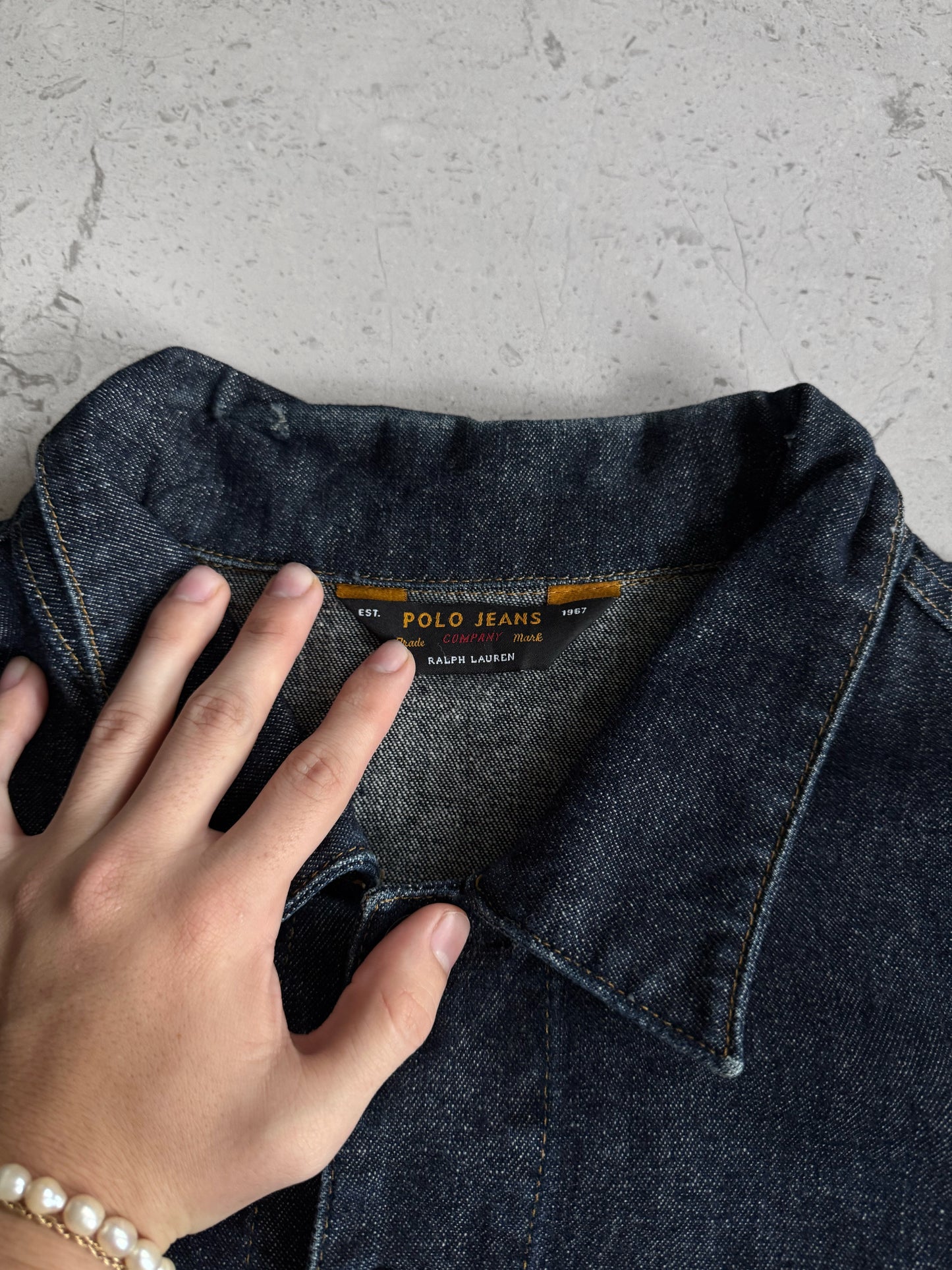 (L) VINTAGE POLO JEANS DENIM JACKET