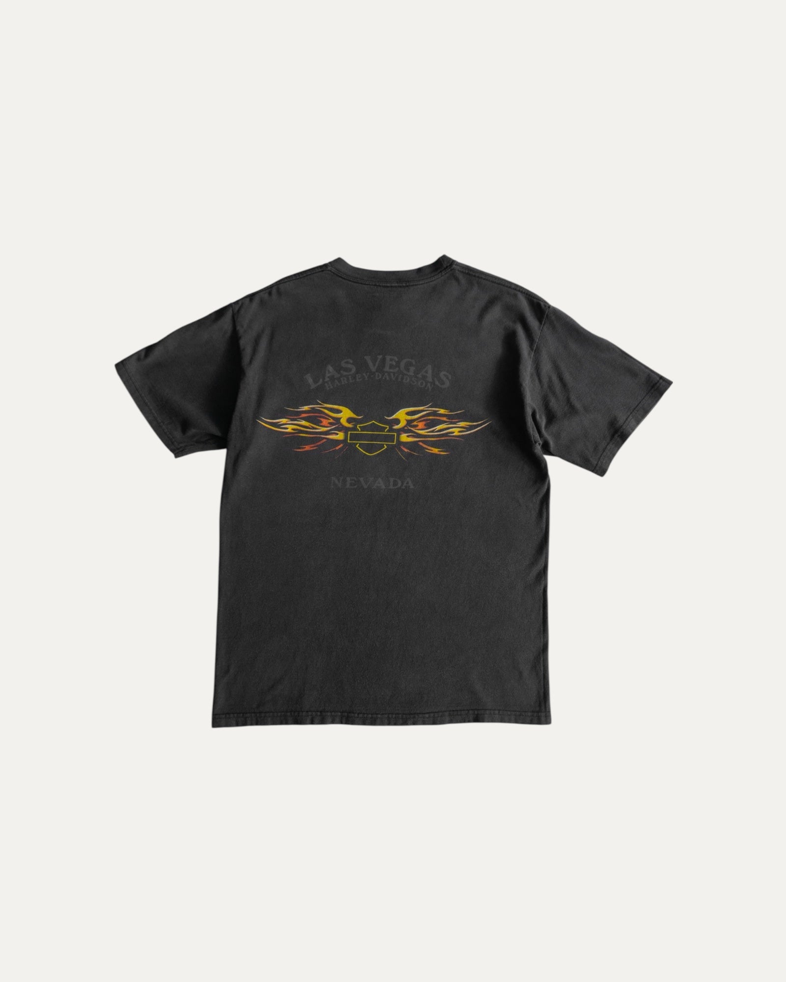 (M) VINTAGE HARLEY DAVIDSON FLAMES FADED TEE