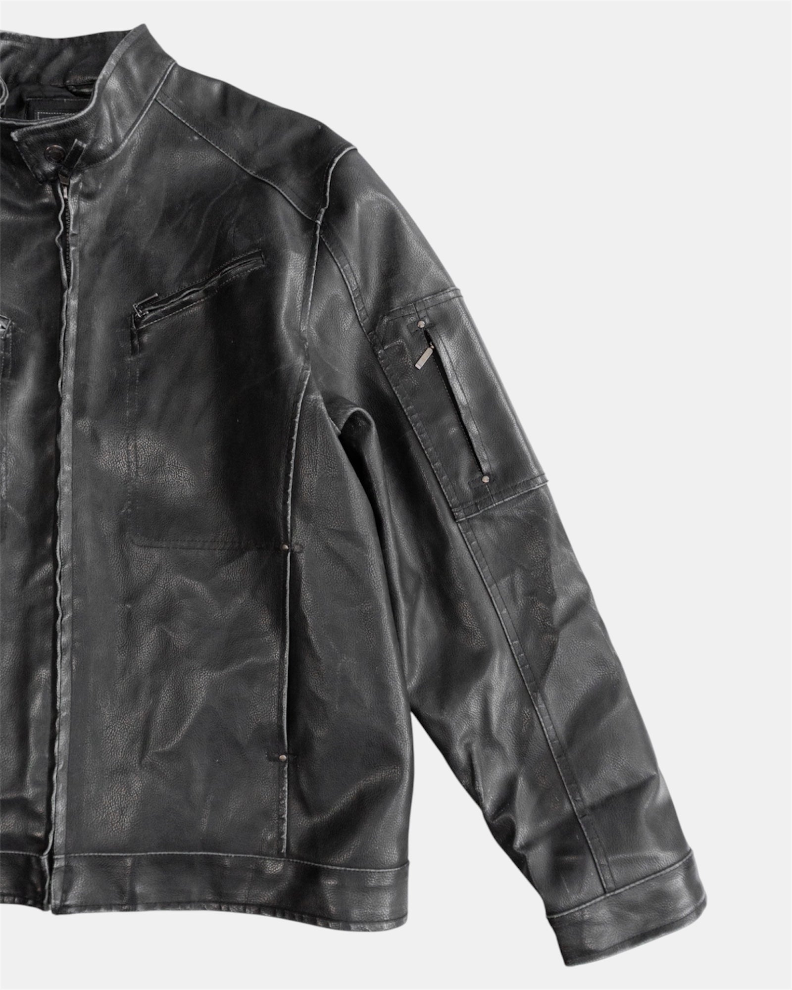 (L/XL) VINTAGE POLO LEATHER JACKET