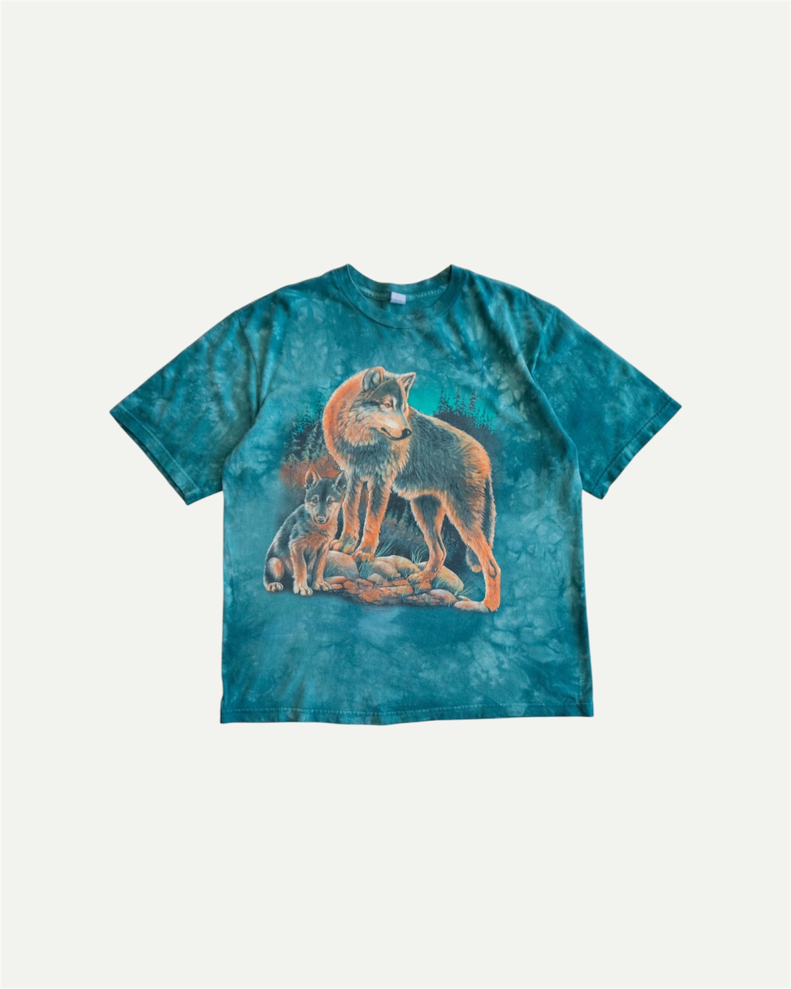 (L) 90’S VINTAGE WOLF NATURE ART TEE