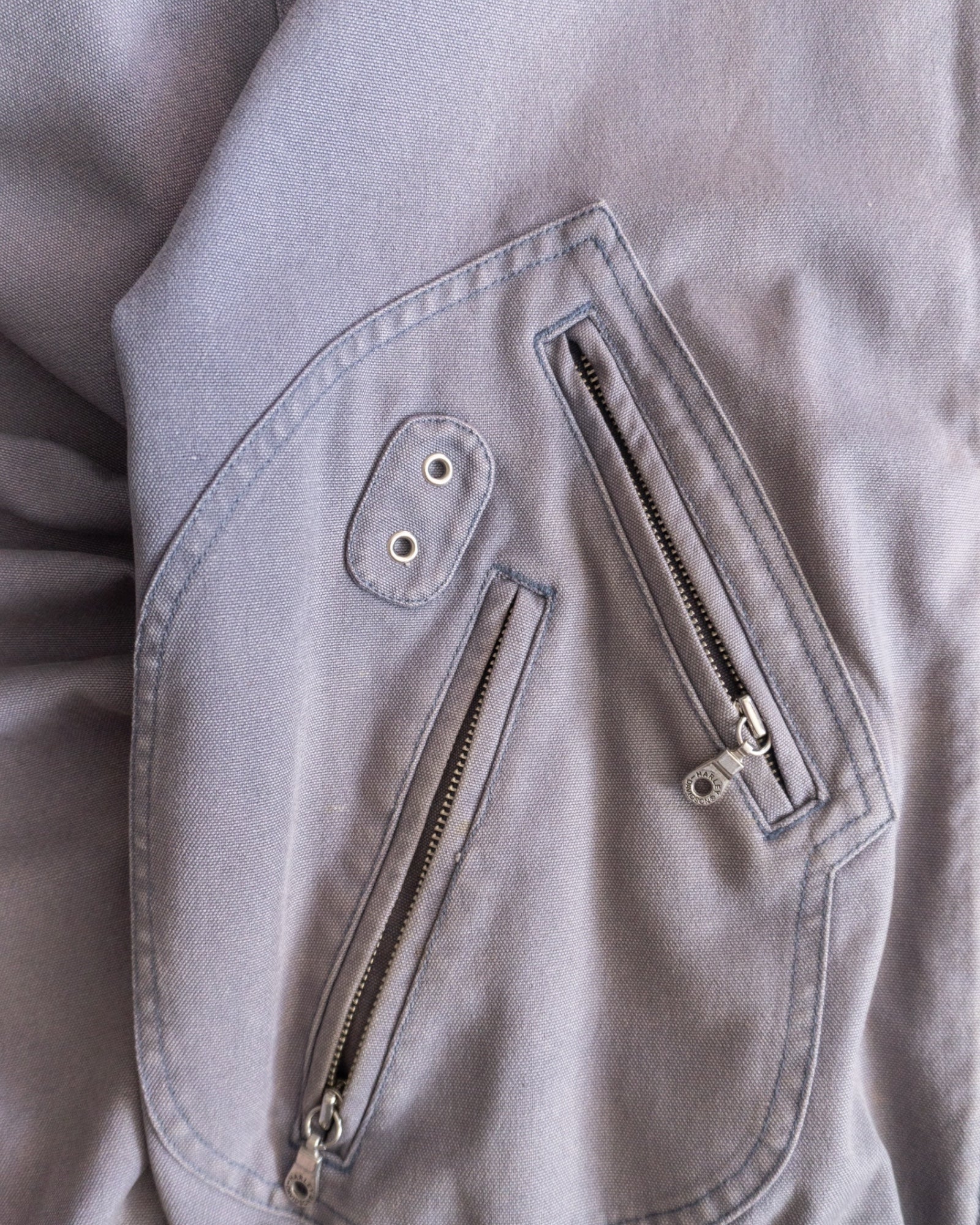 (L) 90’S VINTAGE HARLEY DAVIDSON FADED D-POCKET BOMBER JACKET