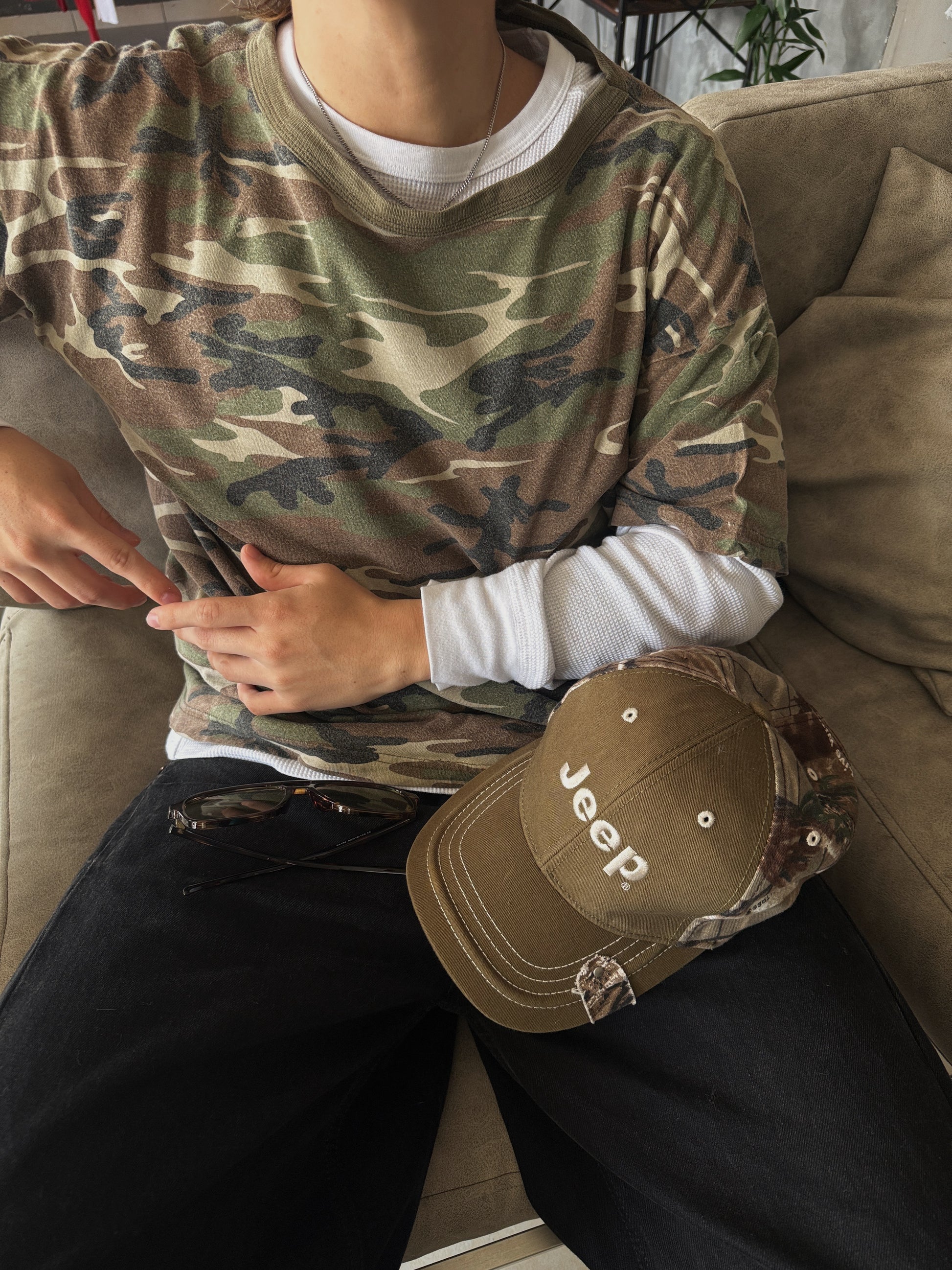 (BOXY M) 90’S VINTAGE CAMO TYPE REALTREE TEE