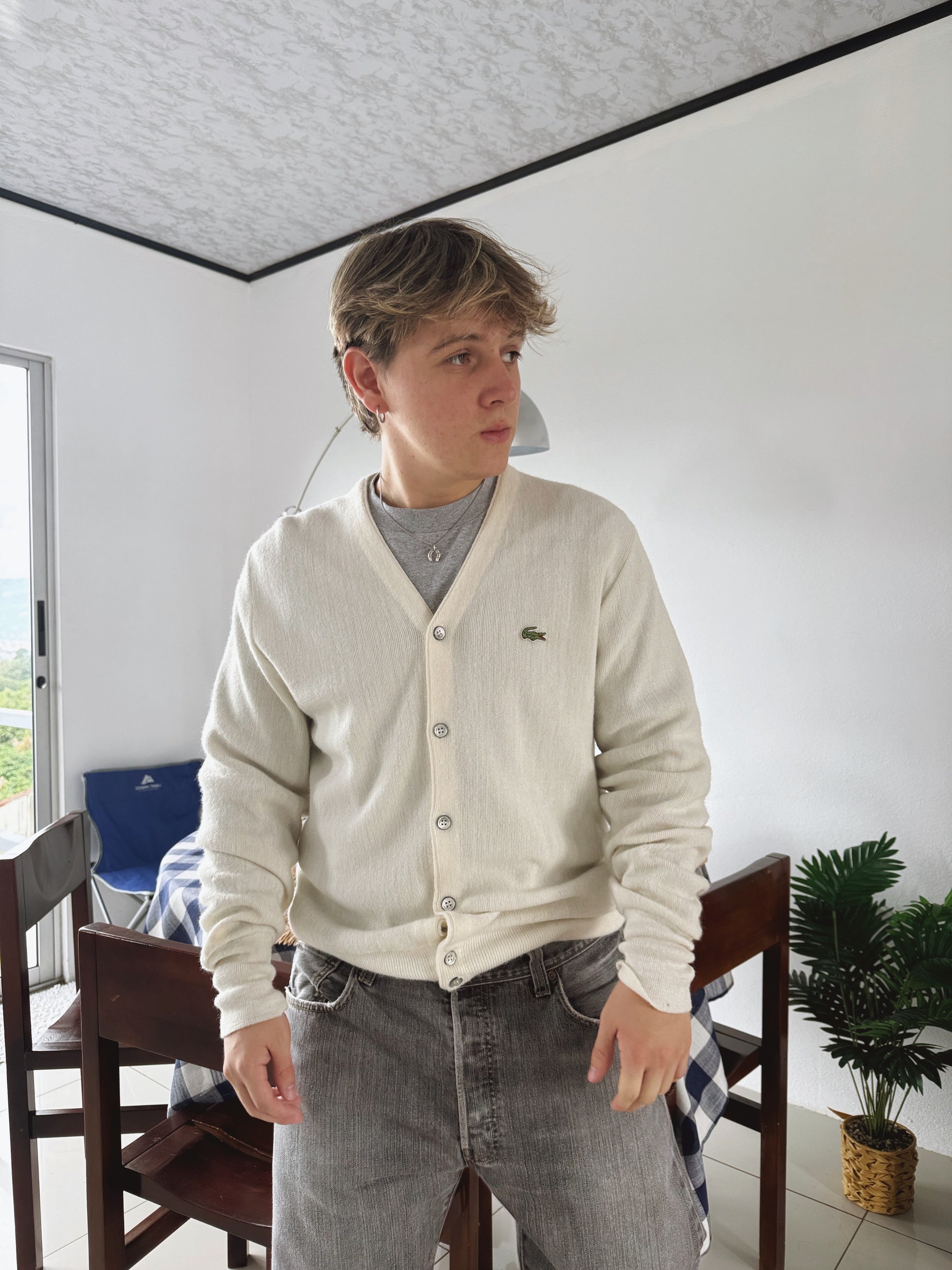 (M) 90’S VINTAGE LACOSTE CARDIGAN