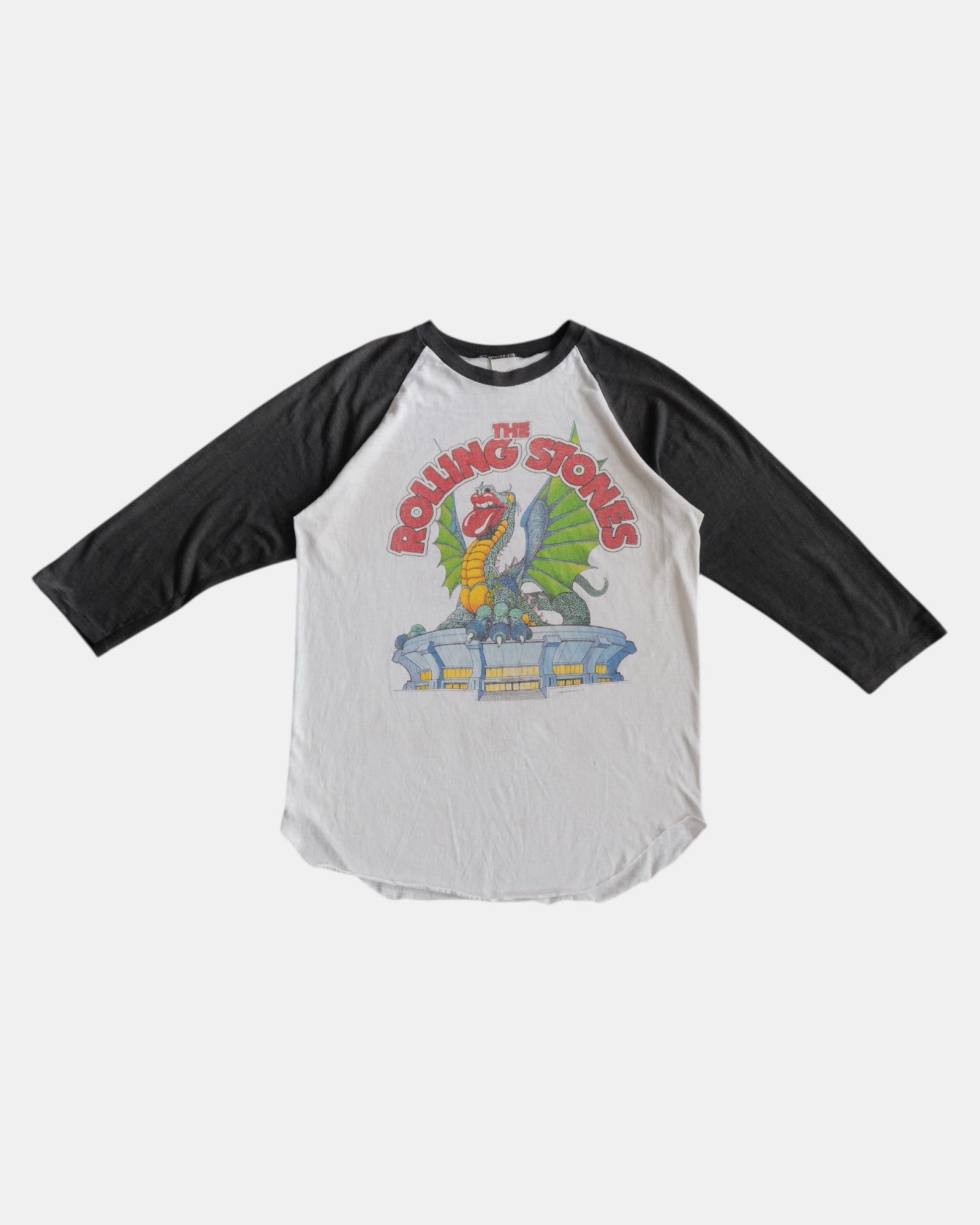 (M) 1980’S VINTAGE ROLLING STONES TOUR 3/4 SLEEVE