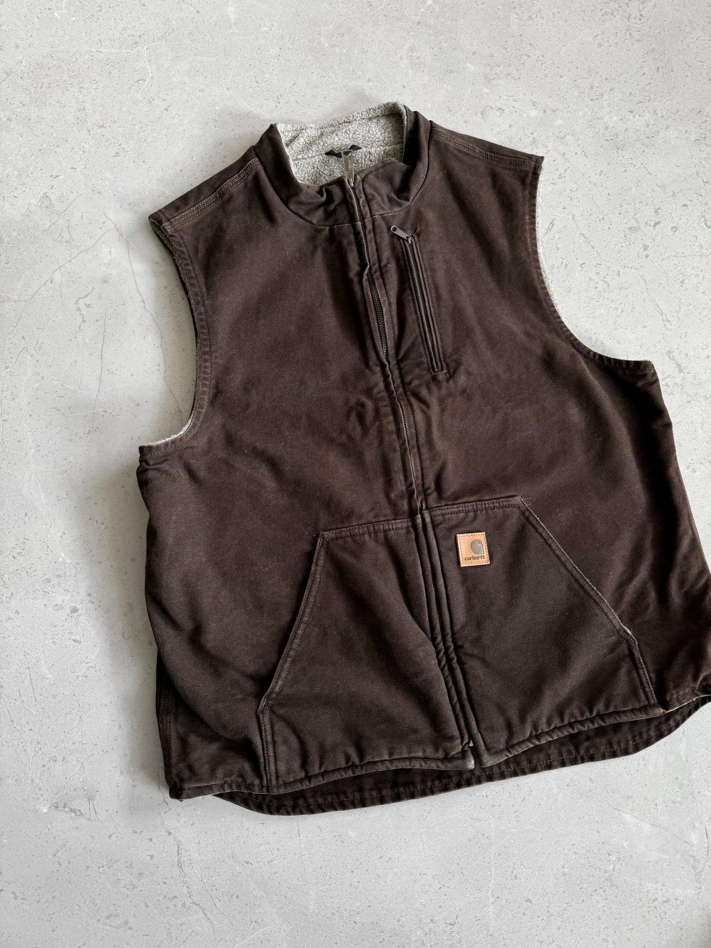 (L) CARHARTT MOCCA SANDSTONE VEST