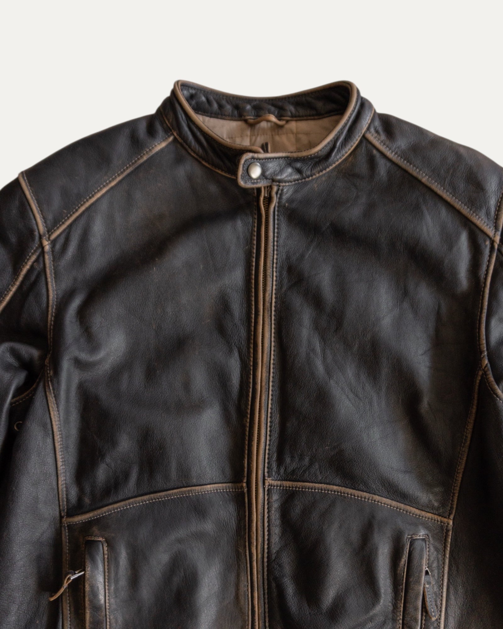 (L) VINTAGE DANIER FADED LEATHER JACKET
