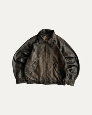 (M) VINTAGE EDDIE LEGEND AMAZING FADED BOMBER LEATHER JACKET