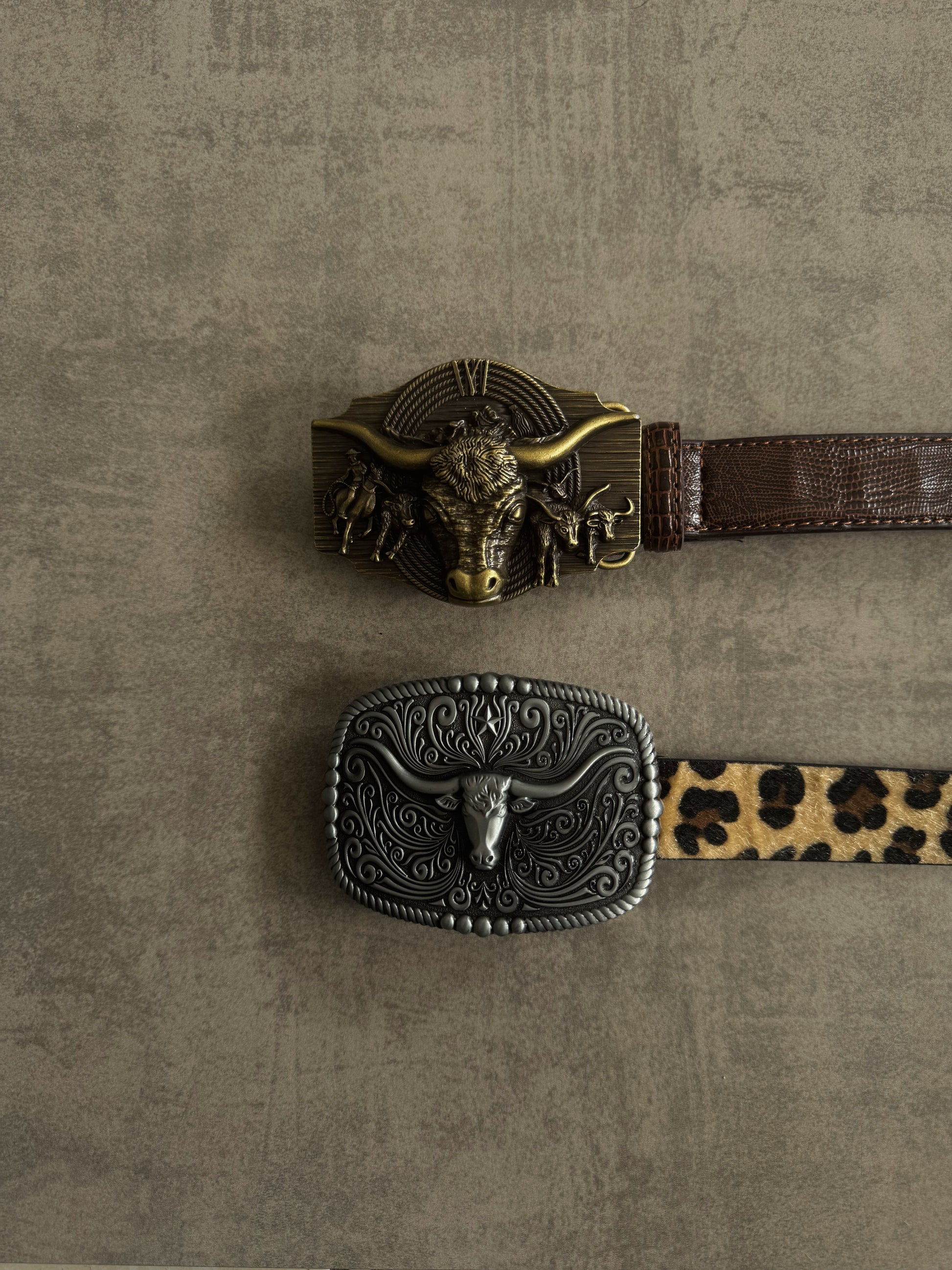 COWBOY BULL HEAD BELT BUCKLE