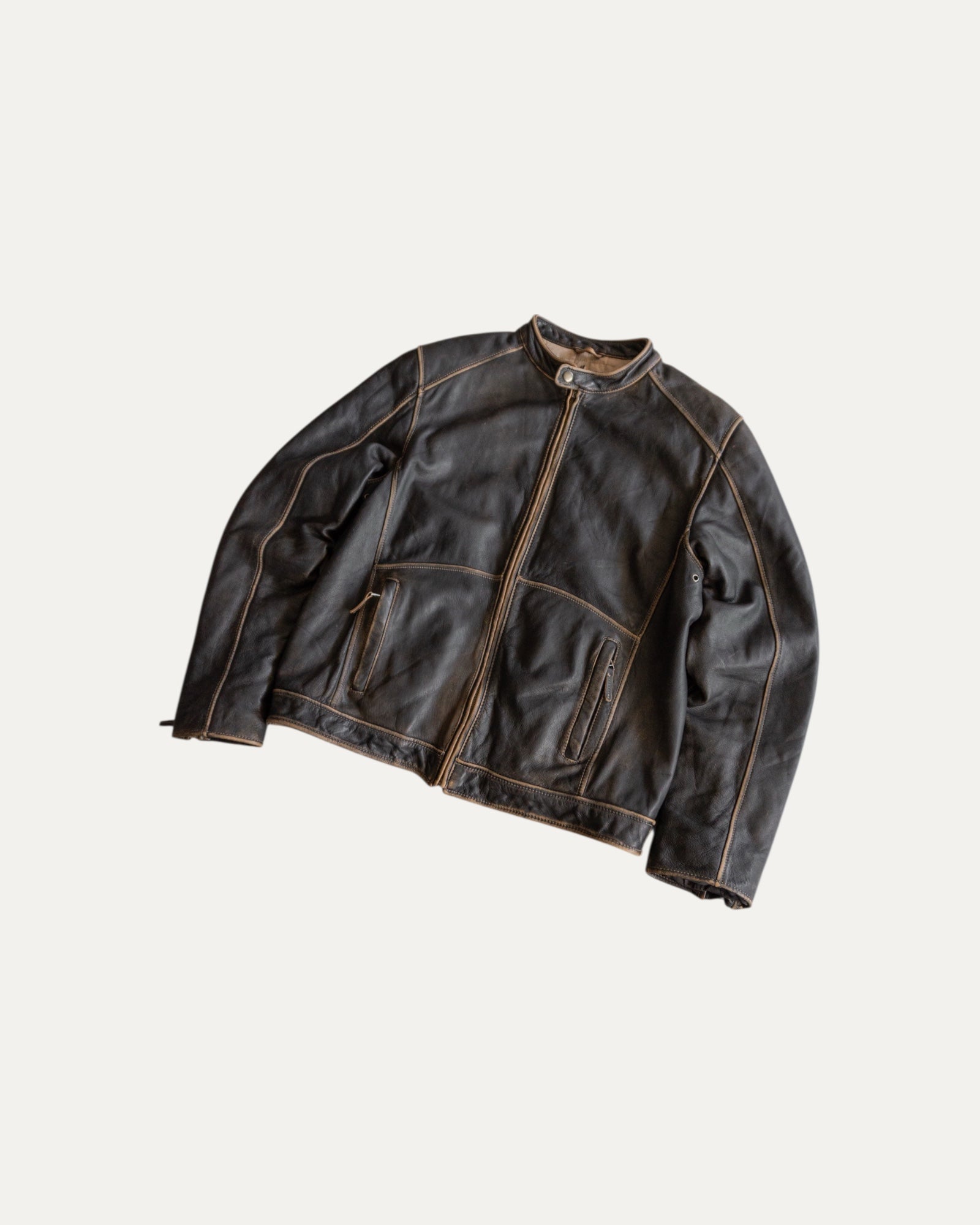 (L) VINTAGE DANIER FADED LEATHER JACKET