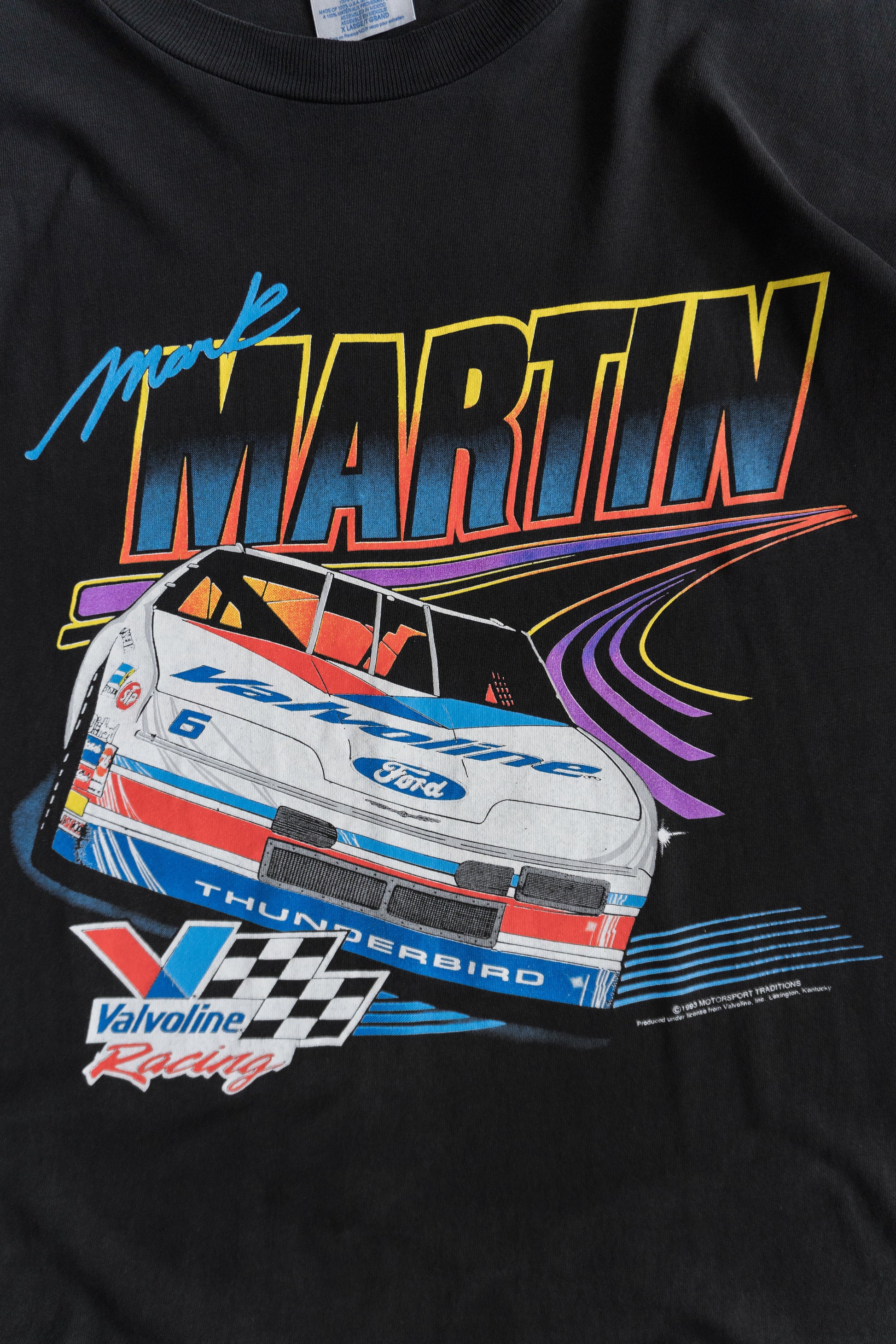 (XL) 90’S VINTAGE NASCAR MARK MARTIN FORD FADED TEE