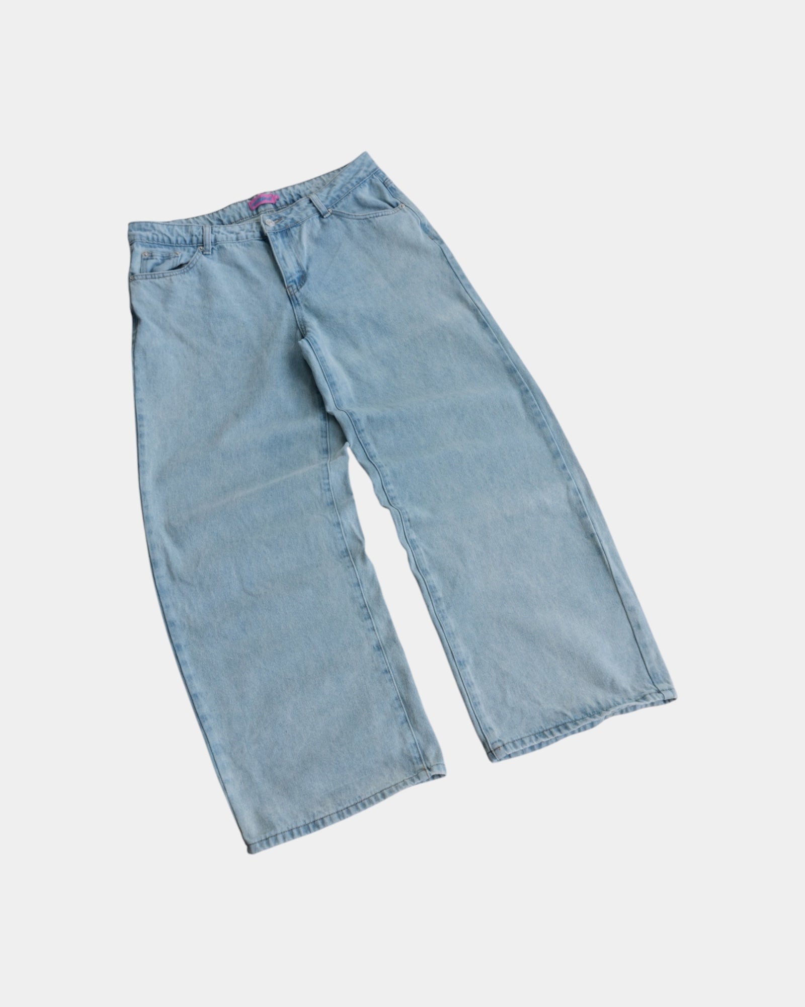 DENIM BAGGY WIDE LEG PANTS - 34x32