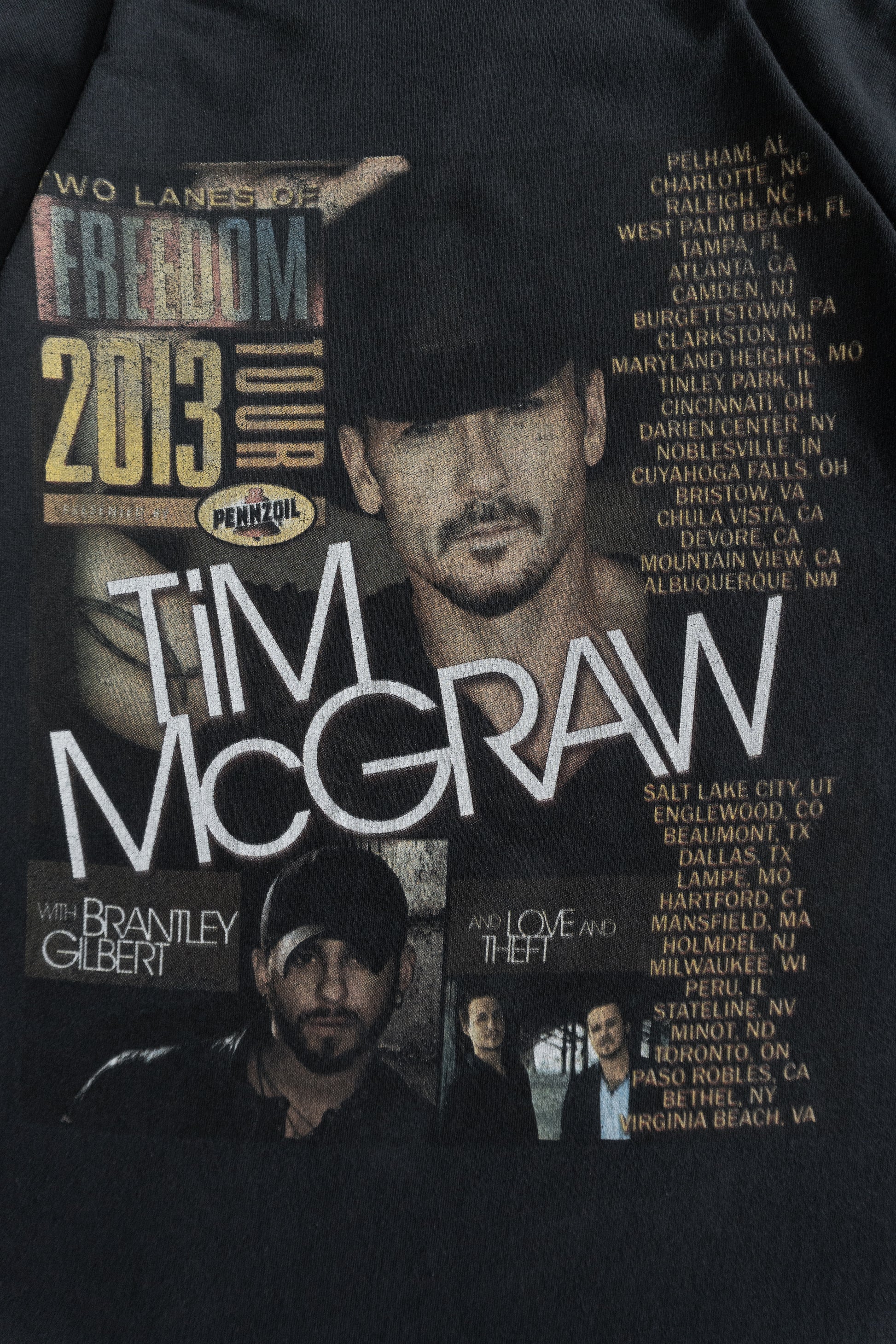 (L) TIM MCGRAW TOUR FADED TEE