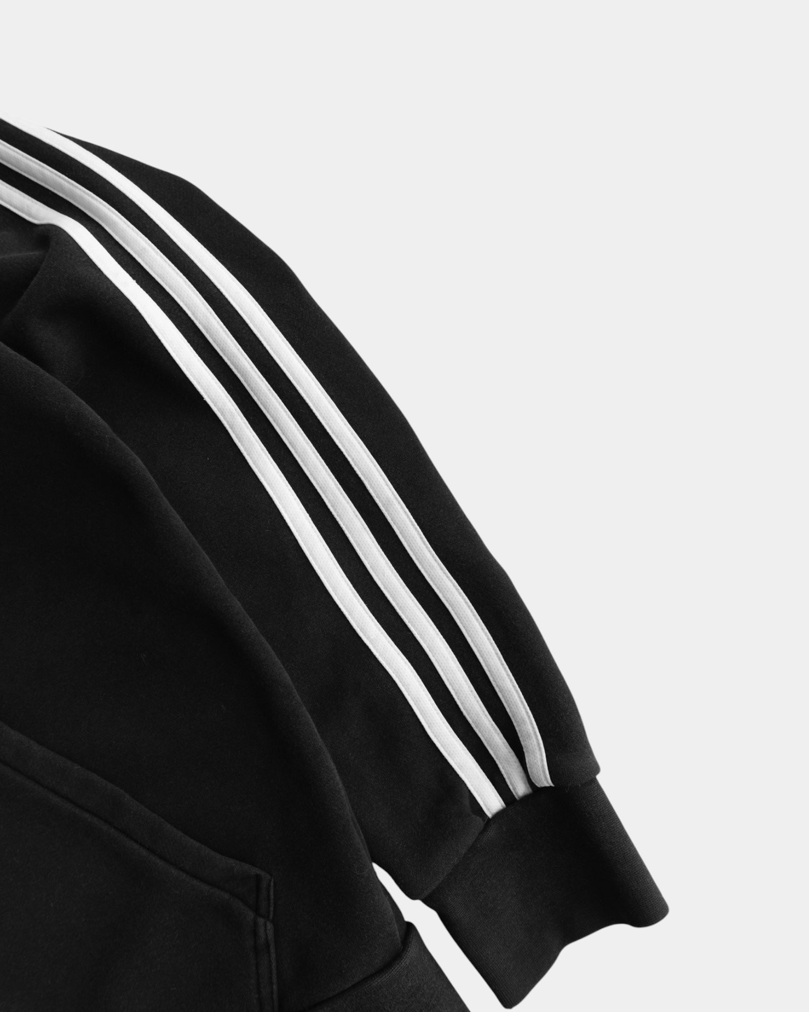 (S/M) ADIDAS BLACK HOODIE FULL ZIP