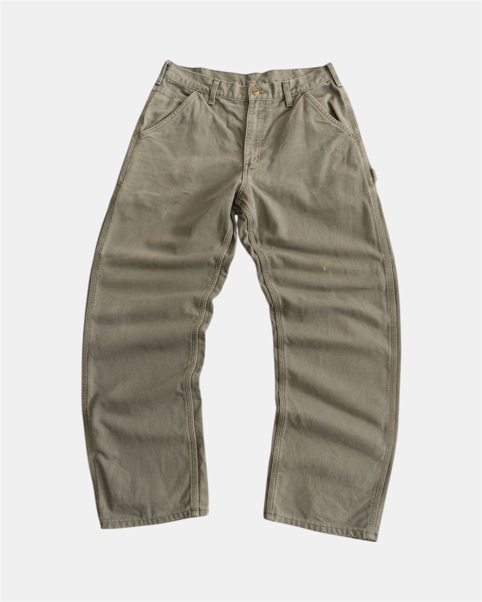 CARHARTT OLIVE GREEN CARPENTER PANTS - 32x30