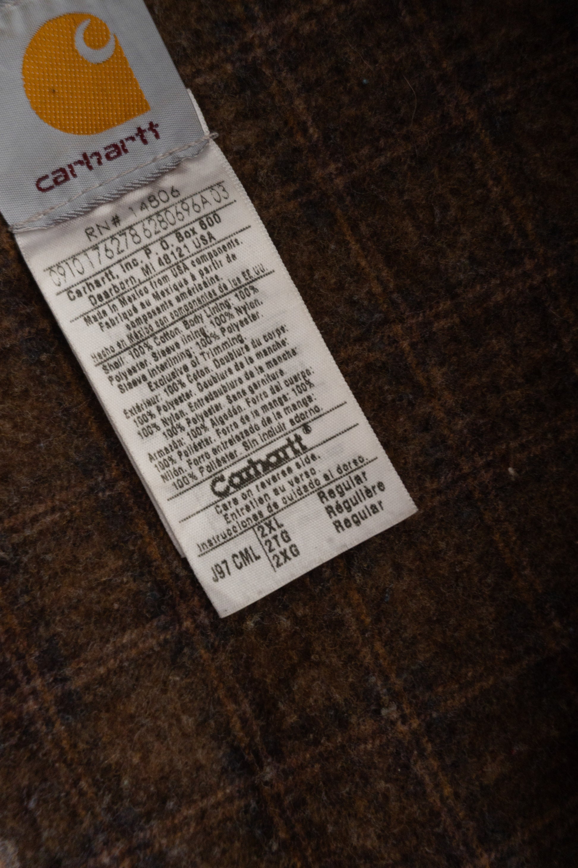 (L/XL) VINTAGE J97 CML CARHARTT DETROIT JACKET