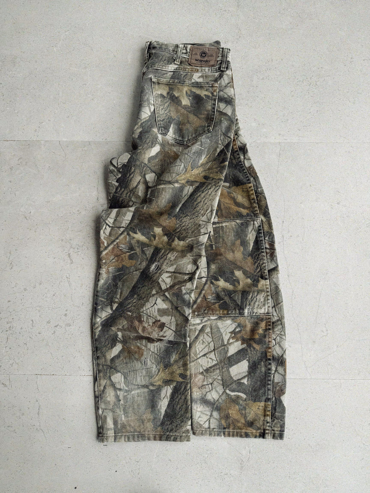 VINTAGE WRANGLER X REALTREE CAMO DOUBLE KNEE PANTS - 34x32