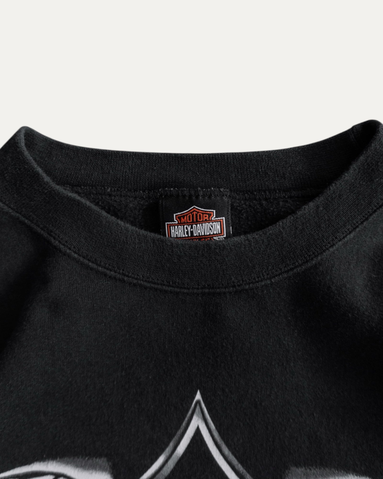 (BOXY M) VINTAGE HARLEY DAVIDSON THUNDER FLAMES CREWNECK