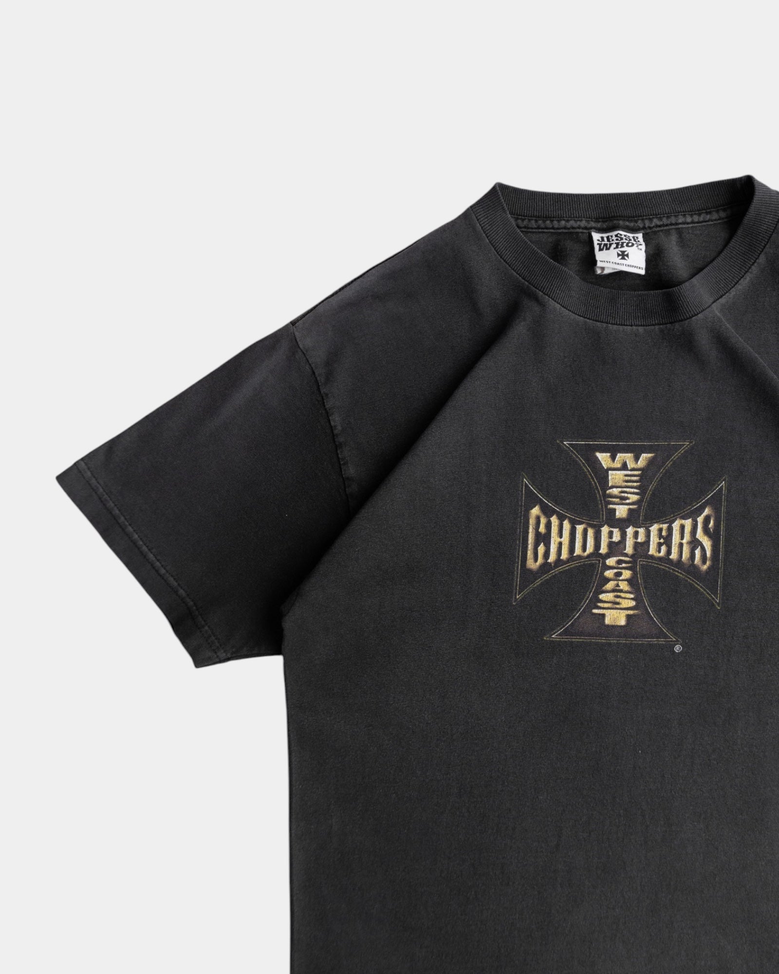 (M) VINTAGE WEST COAST CHOPPERS CROSS FADED TEE