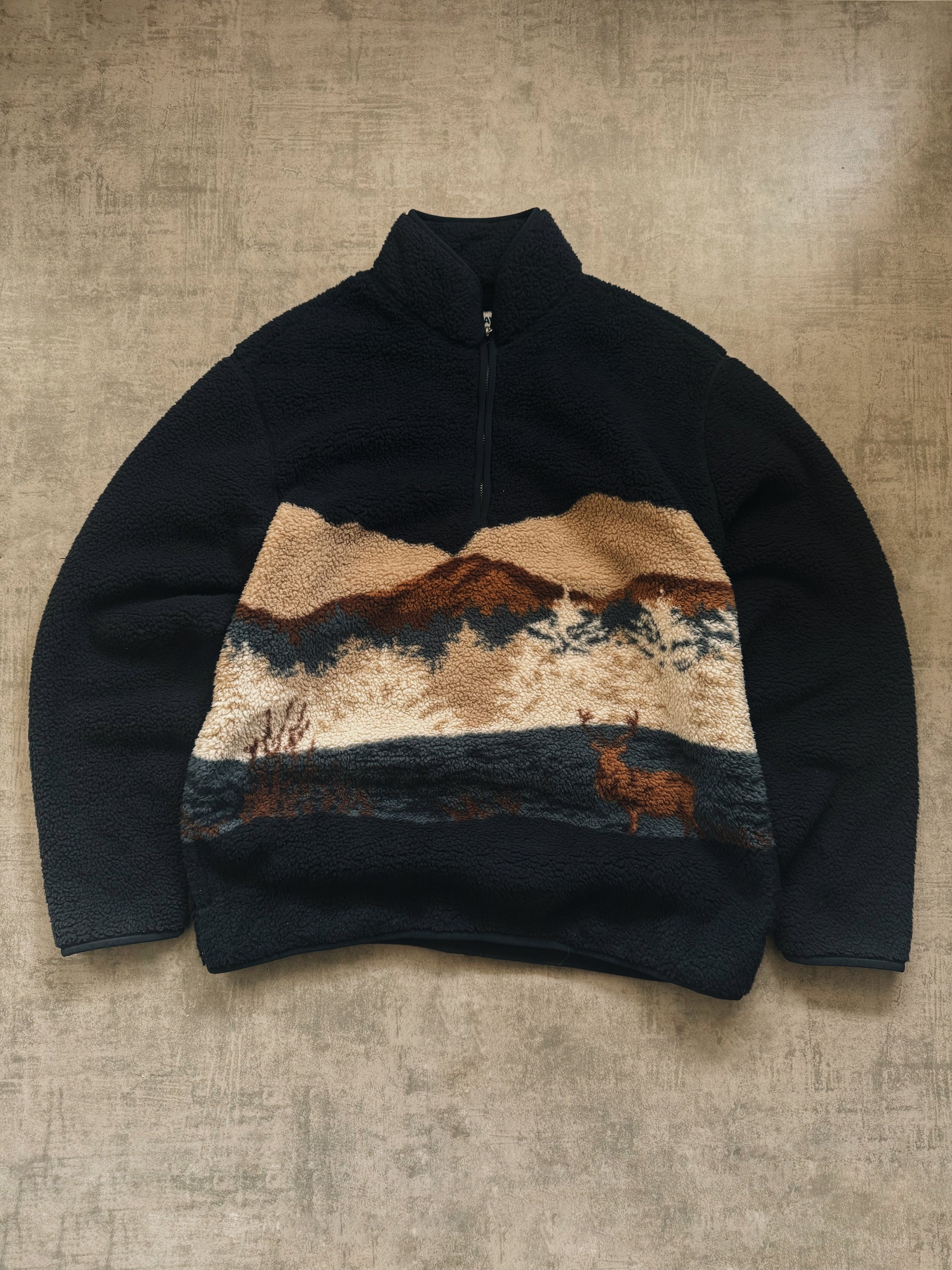 (M) SHERPA PULLOVER QUARTER ZIP BEAR