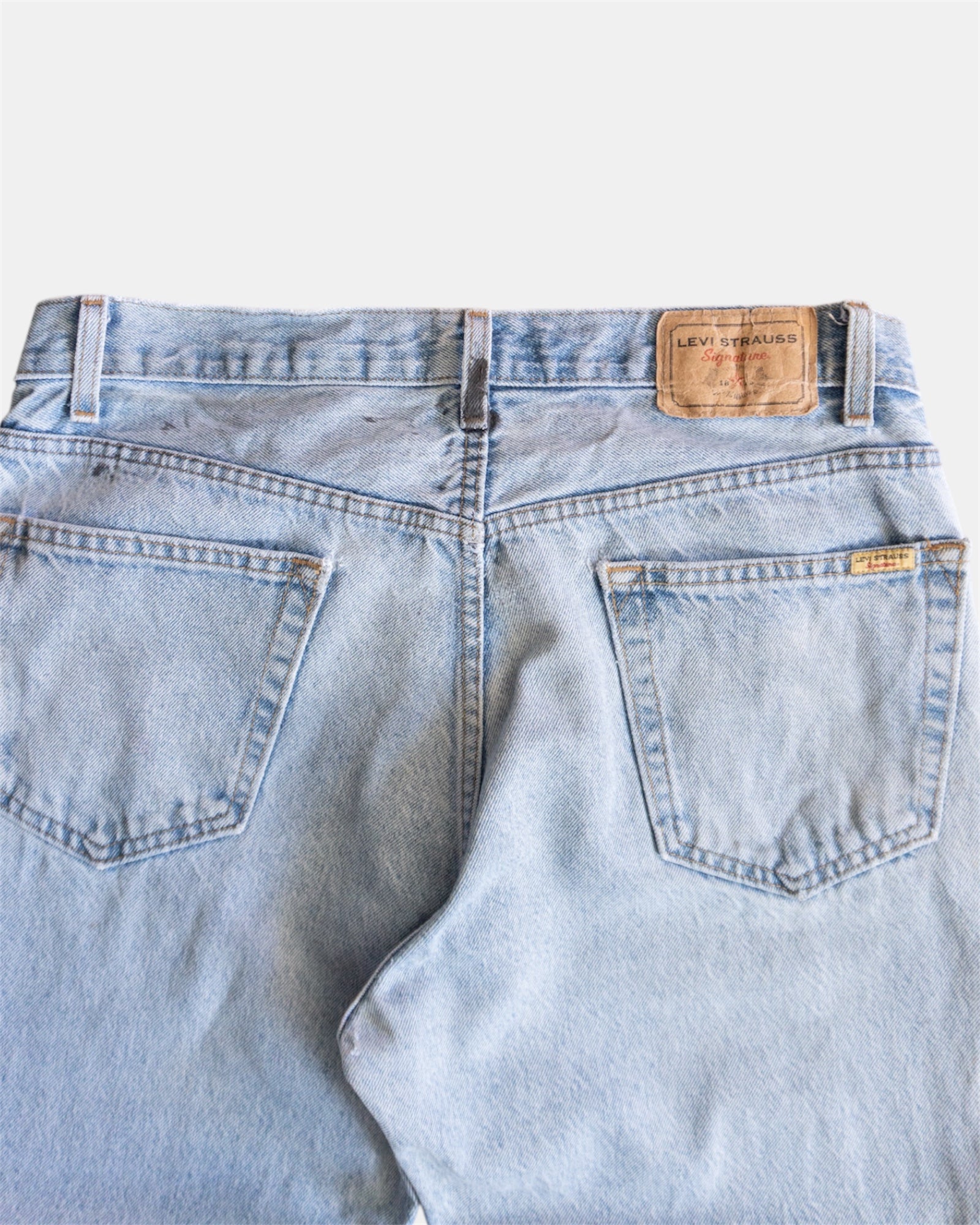 VINTAGE LEVIS STRAUSS WASHED DENIM PANTS - 36x30