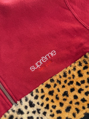 (M) SUPREME LEOPARD PANEL SWEATER (OG)