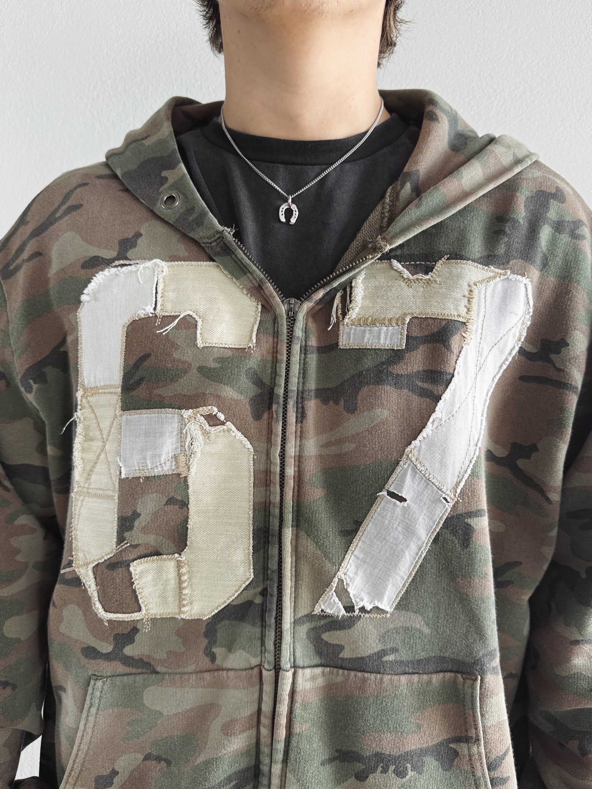 (L) VINTAGE POLO RALPH LAUREN X DENIM & SUPPLY (SIX SEVEN) CAMO HOODIE FULL ZIP