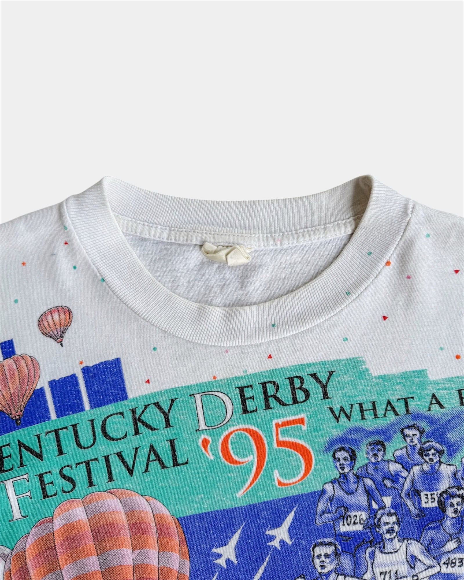 (M) VINTAGE 1995 KENTUCHY DERBY FESTIVAL AOP TEE