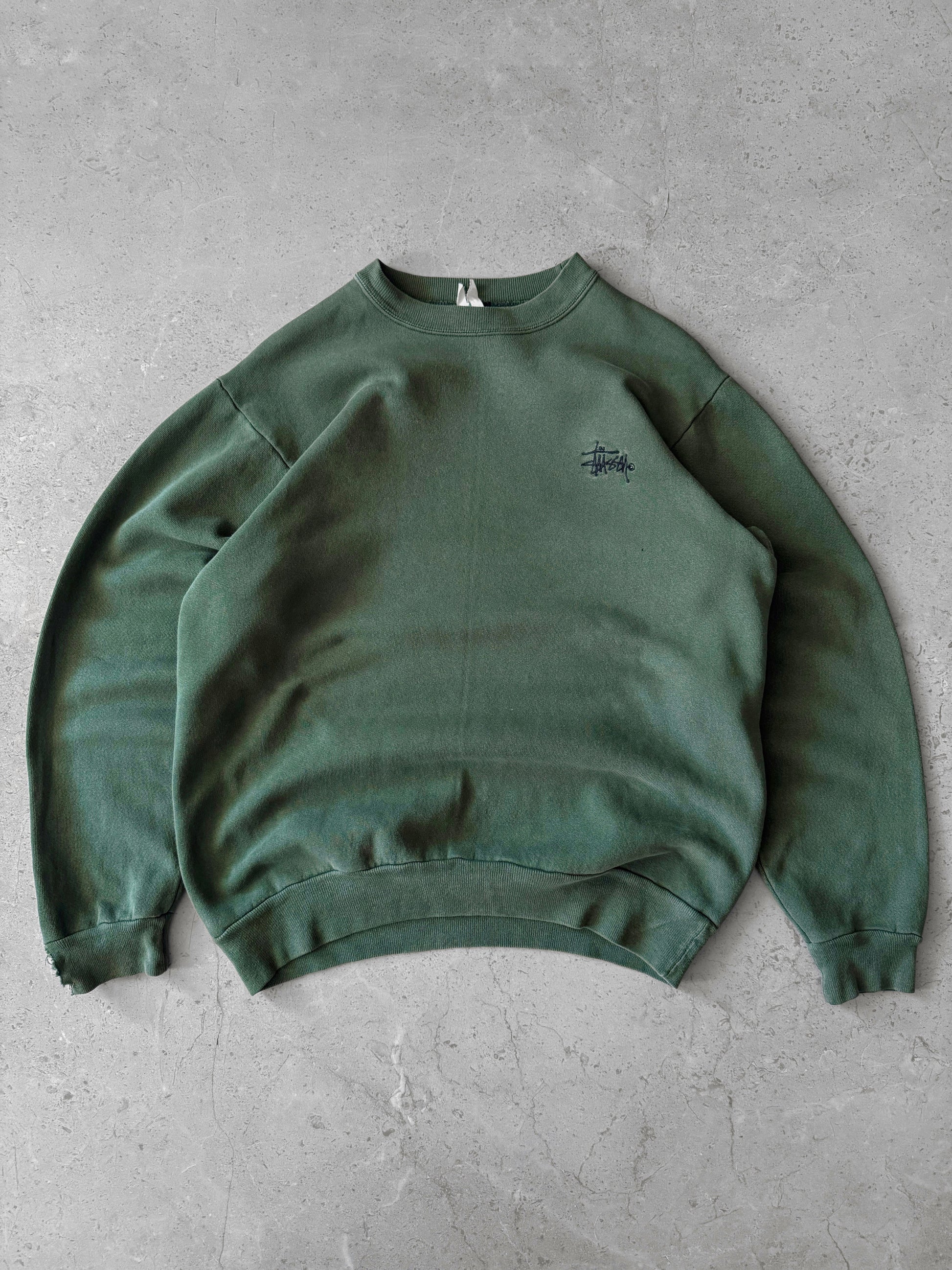 (BOXY M/L) 90’S VINTAGE STUSSY FADED CREWNECK