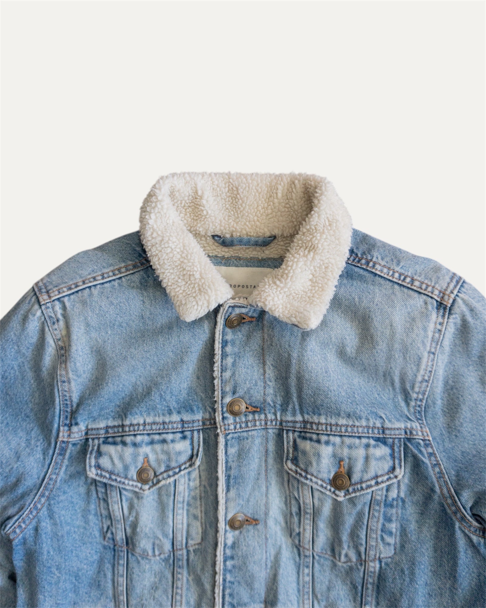 (S/M) AE DENIM SHERPA JACKET