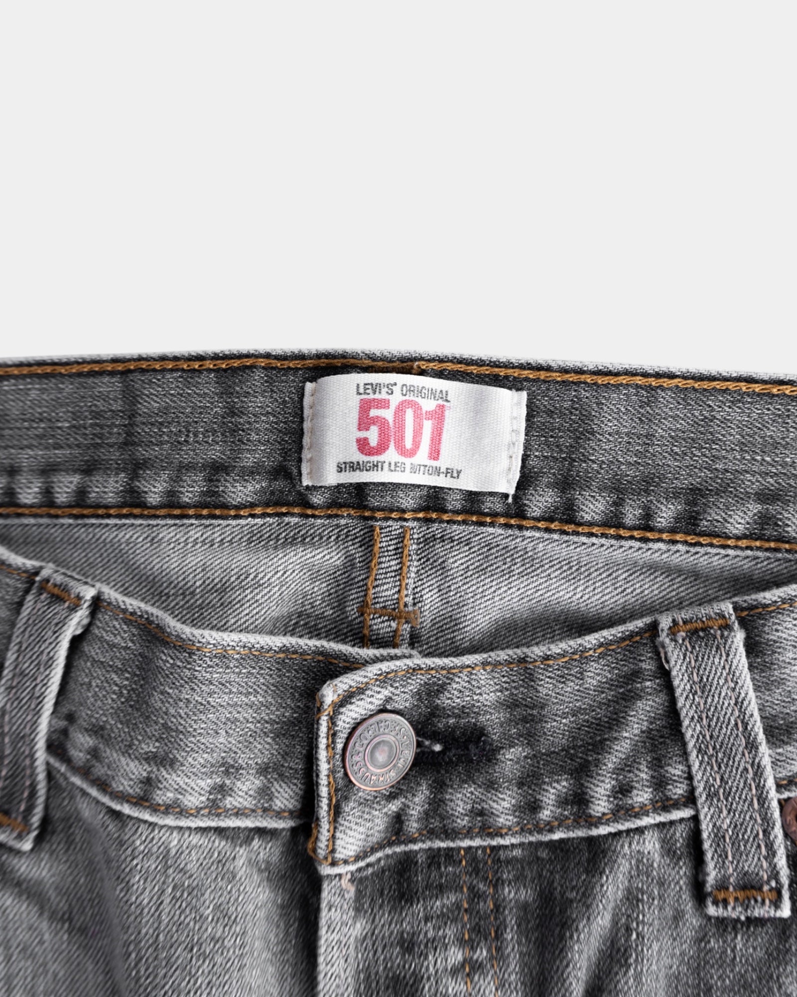VINTAGE LEVIS 501 GRAY FADED PANTS - 34x32