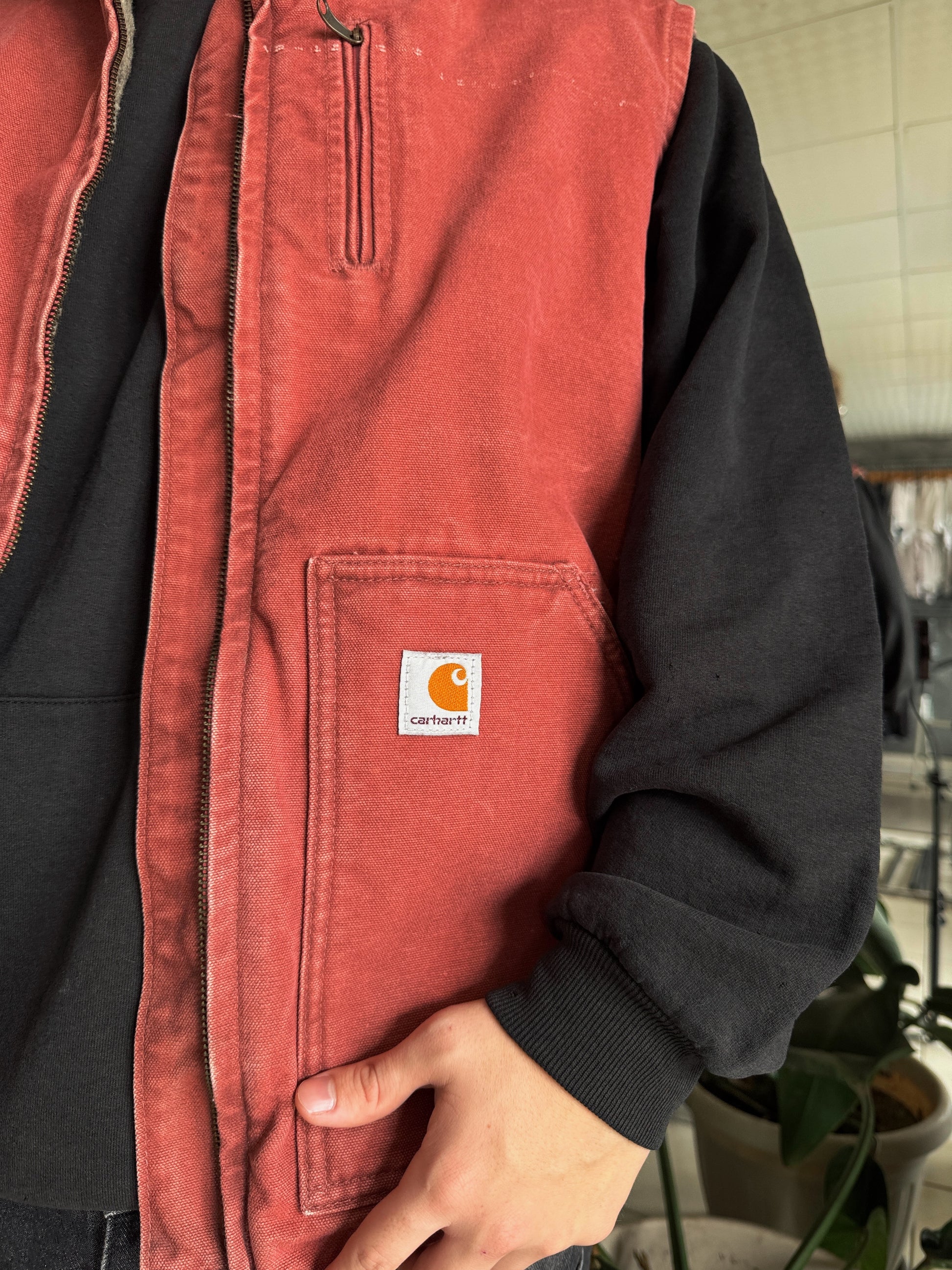 (XL) 90’S VINTAGE CARHARTT SALMÓN VEST