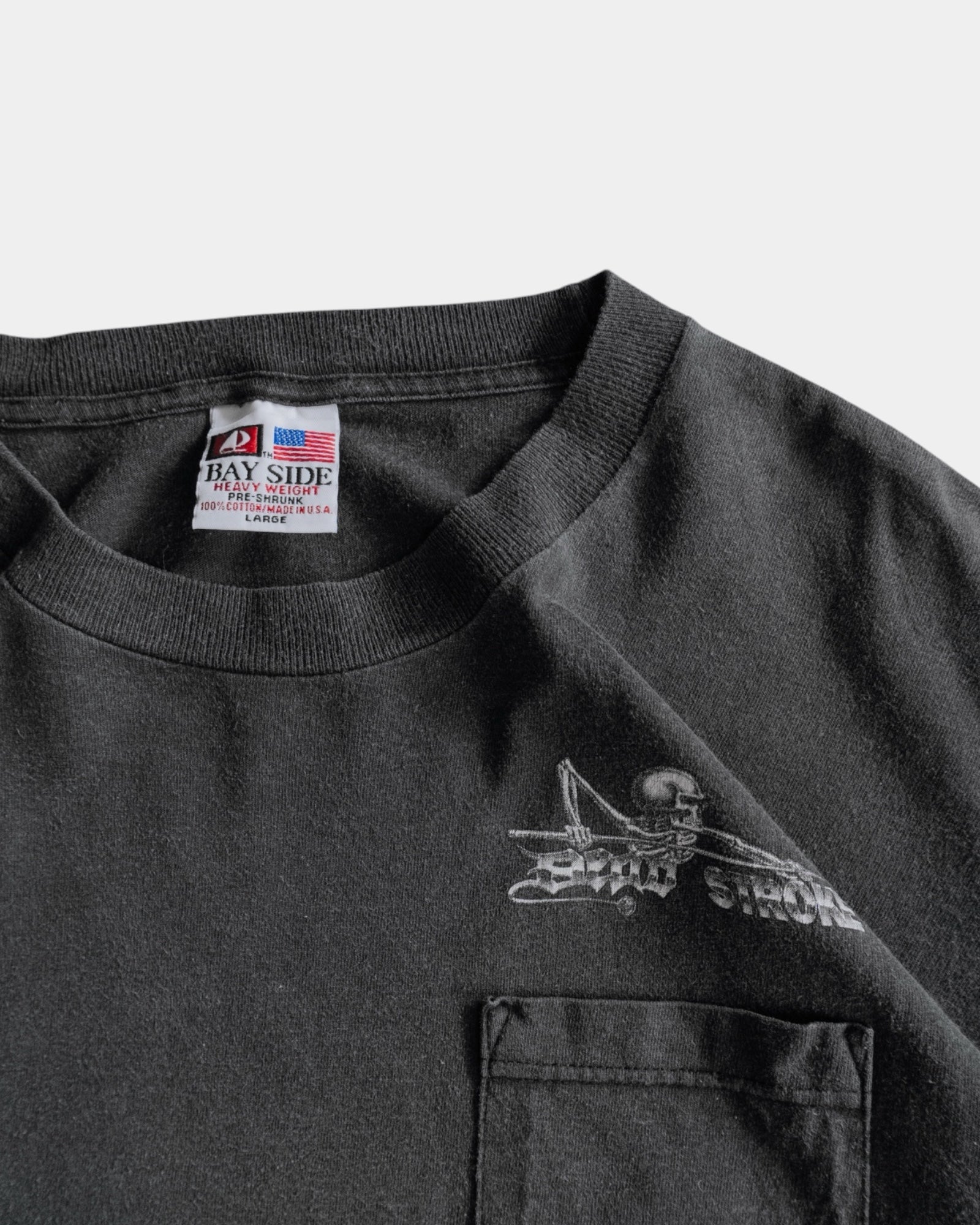 (L) VINTAGE 8BALL SKULL FADED TEE