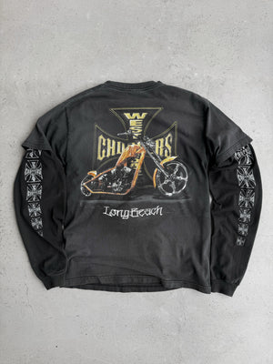 (M) VINTAGE WEST COAST CHOPPERS CROSS FADED TEE