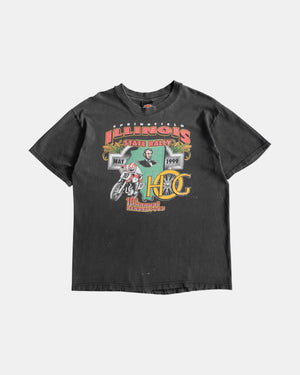 (L) VINTAGE HARLEY DAVIDSON STATE RALLY FADED TEE
