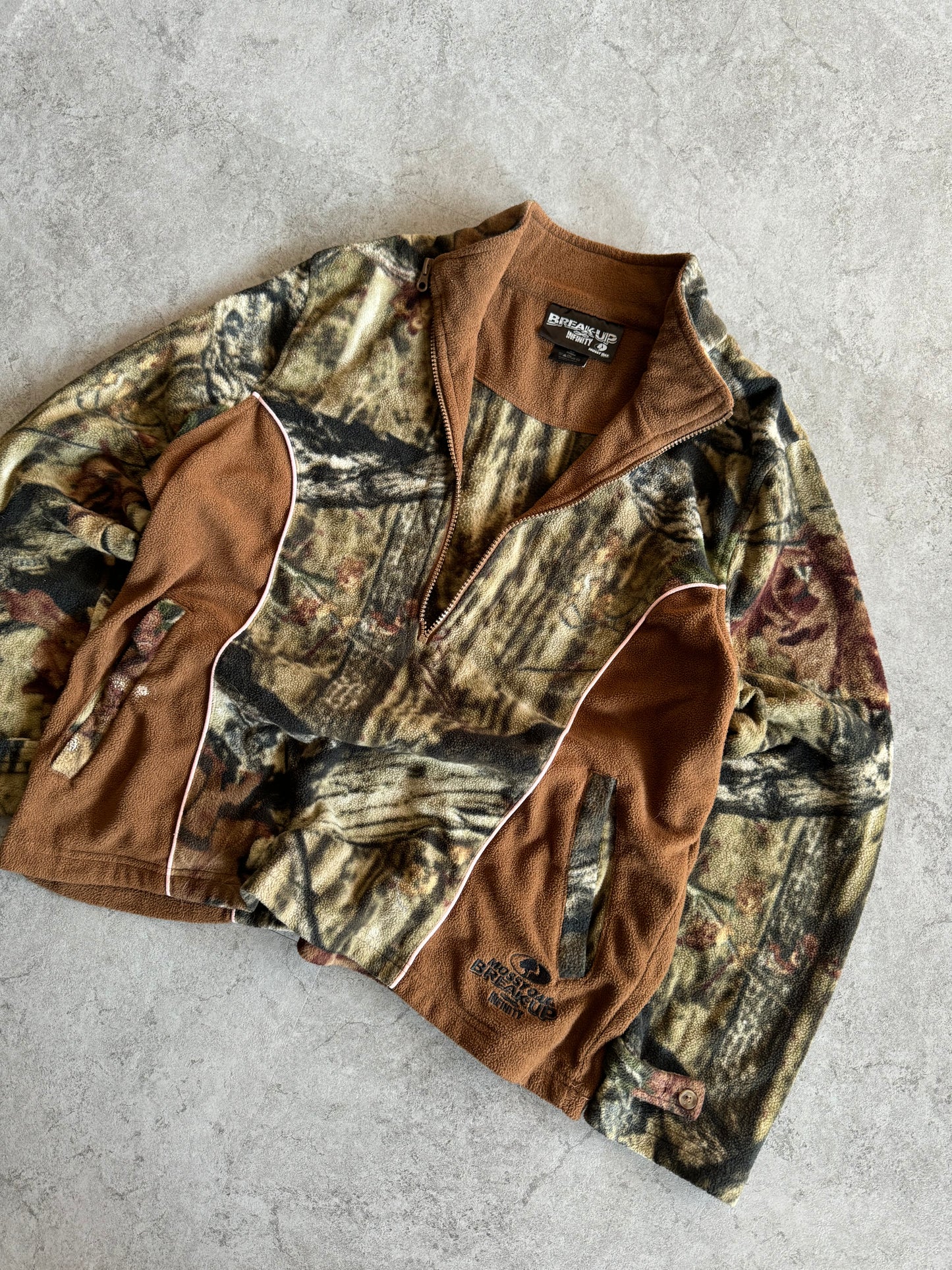 (S-M) Mossyoak Camo Fleece Jacket