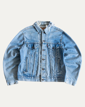 (M) 1980’S VINTAGE LEVIS DENIM DISTRESSED JACKET