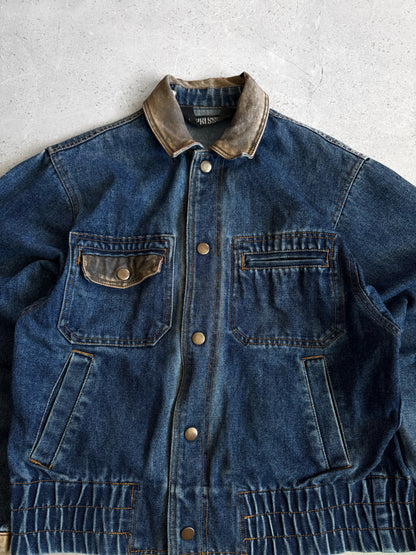 (M) 80’S 90’S VINTAGE DENIM BOMBER JACKET
