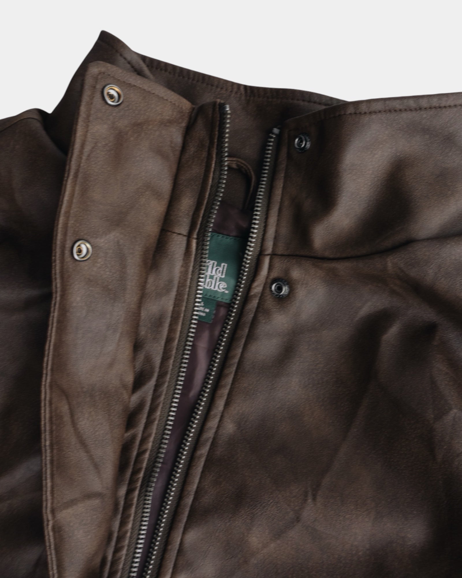 (L) BOMBER TYPE LEATHER JACKET (NEW)