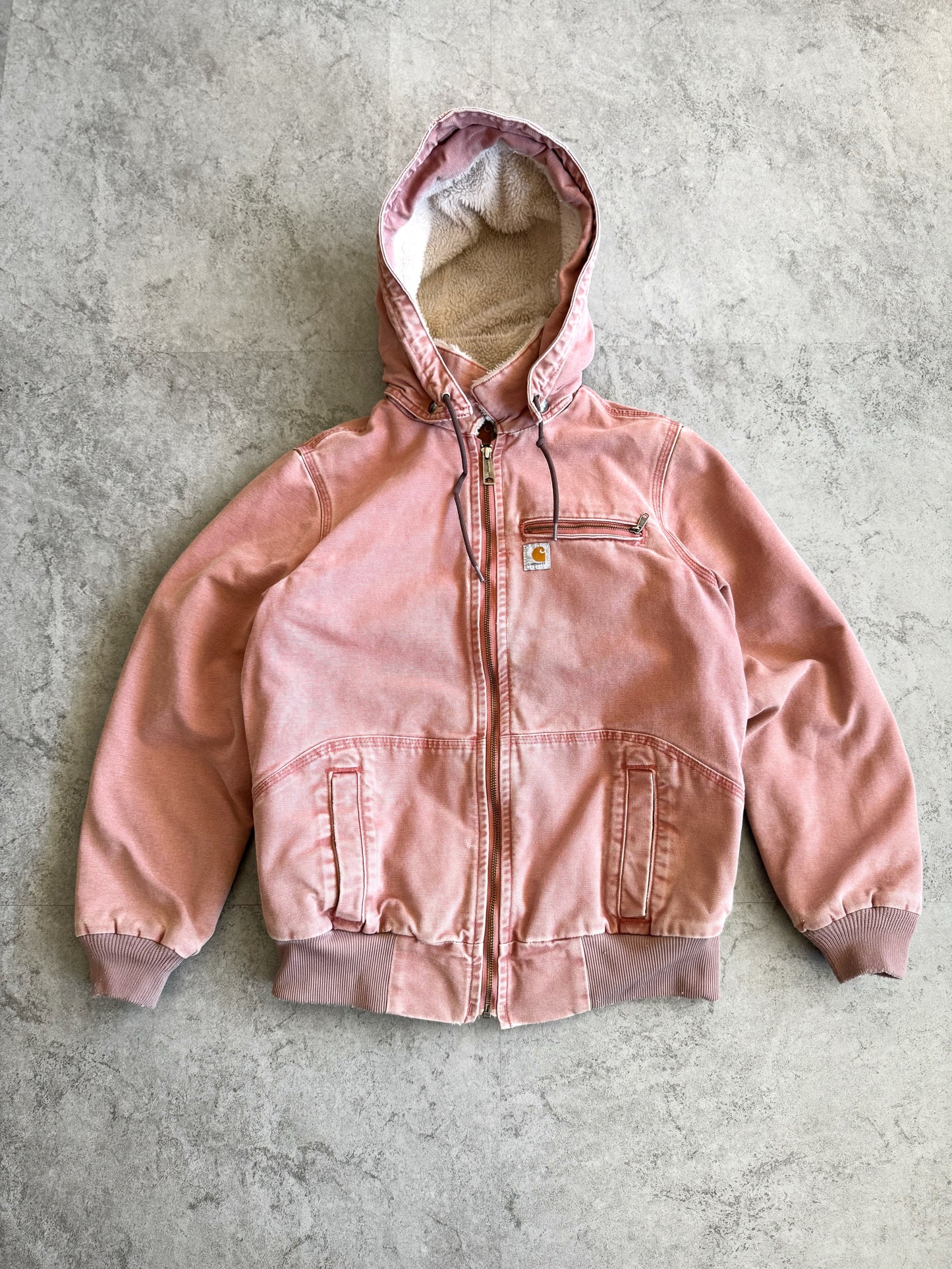 (M) Vintage Pink Carhartt Sherpa Jacket