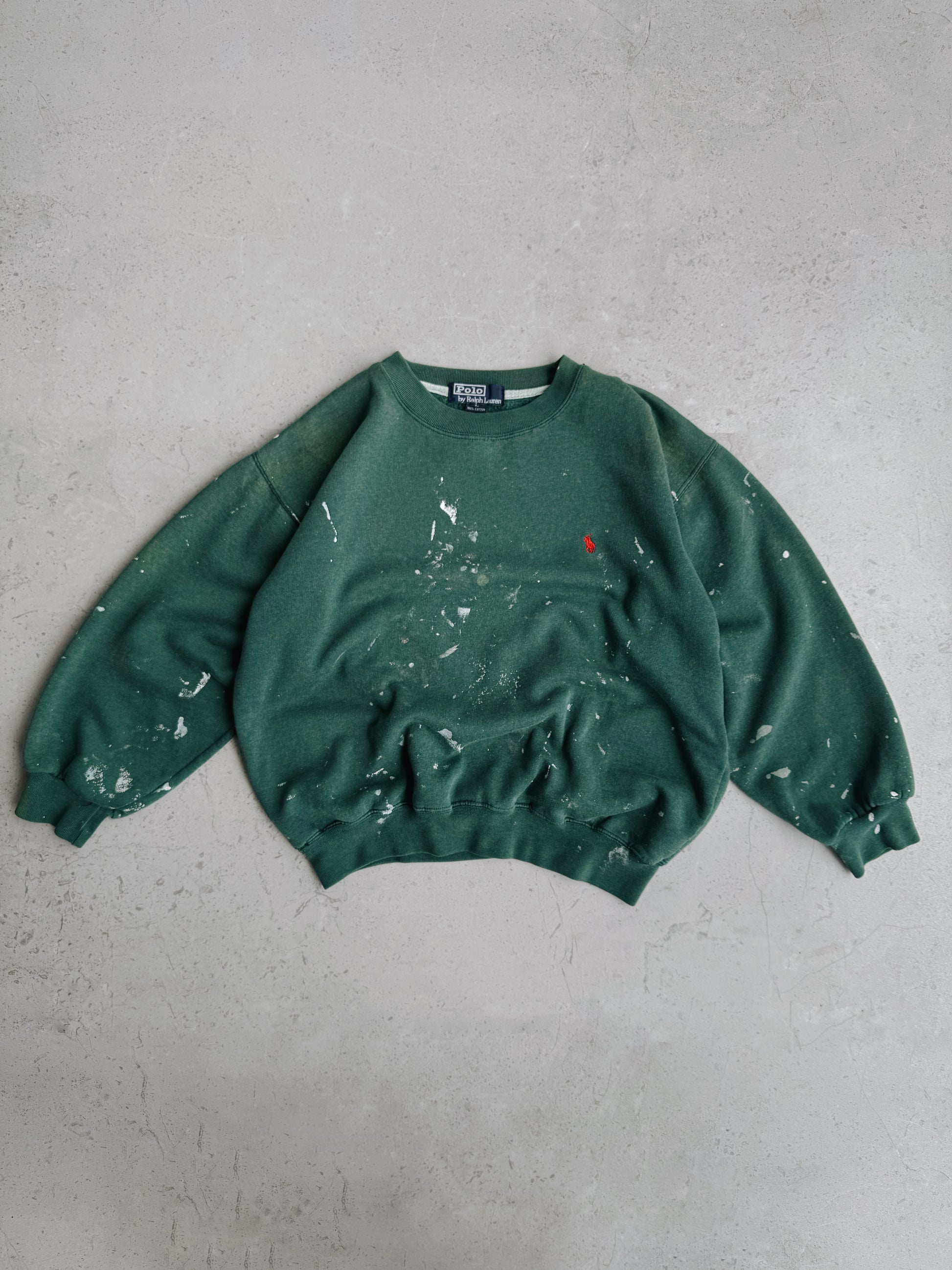 (S/M) 90’S VINTAGE POLO RALPH LAUREN PAINTED CREWNECK