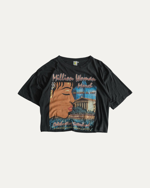 (BOXY L) 90’S VINTAGE MILLION WOMEN MARCH RAP TEE