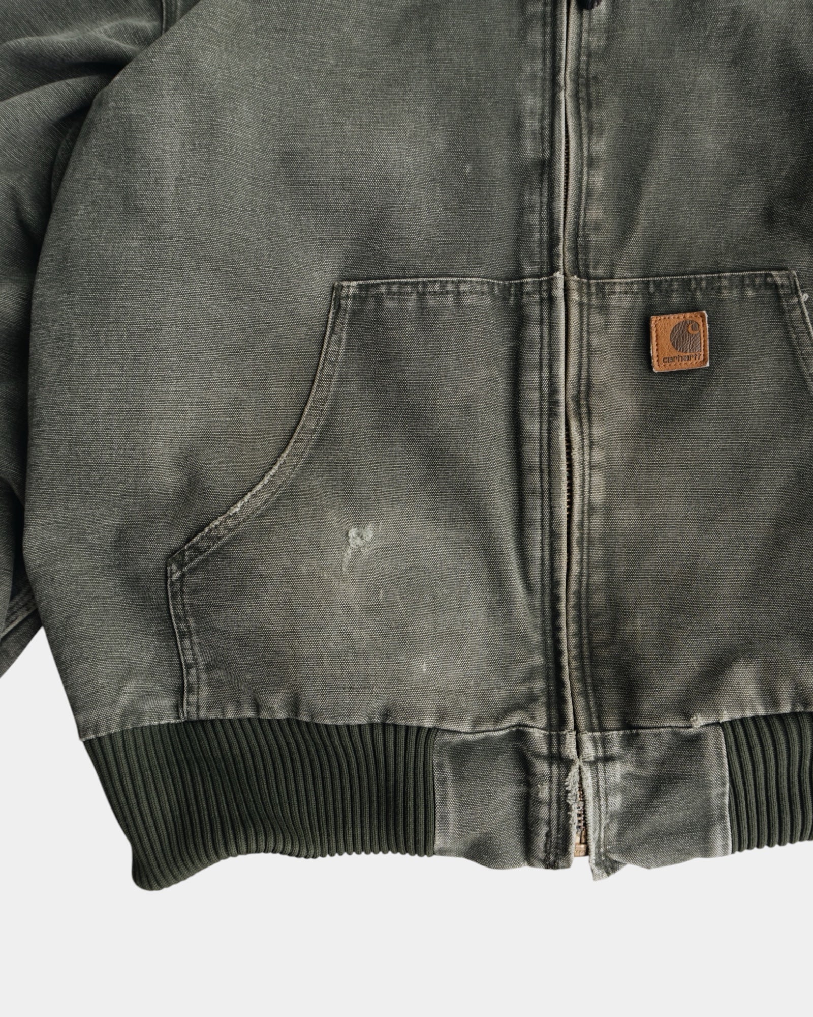 (L) VINTAGE CARHARTT GREEN OLIVE FADED ACTIVE JACKET