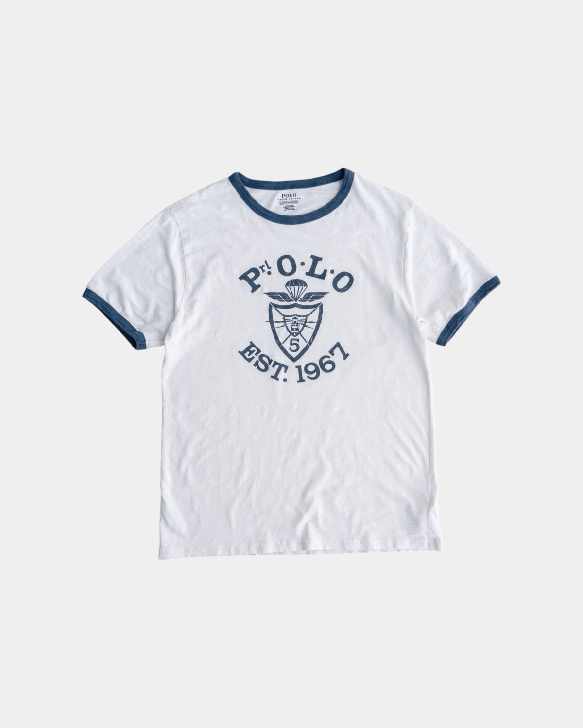 (M) POLO RALPH LAUREN TYPE VINTAGE RINGER TEE