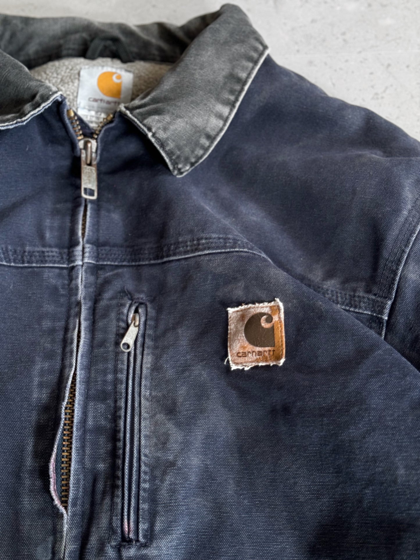 (XL) 90’s Vintage Carhartt Navy Jacket Workwear