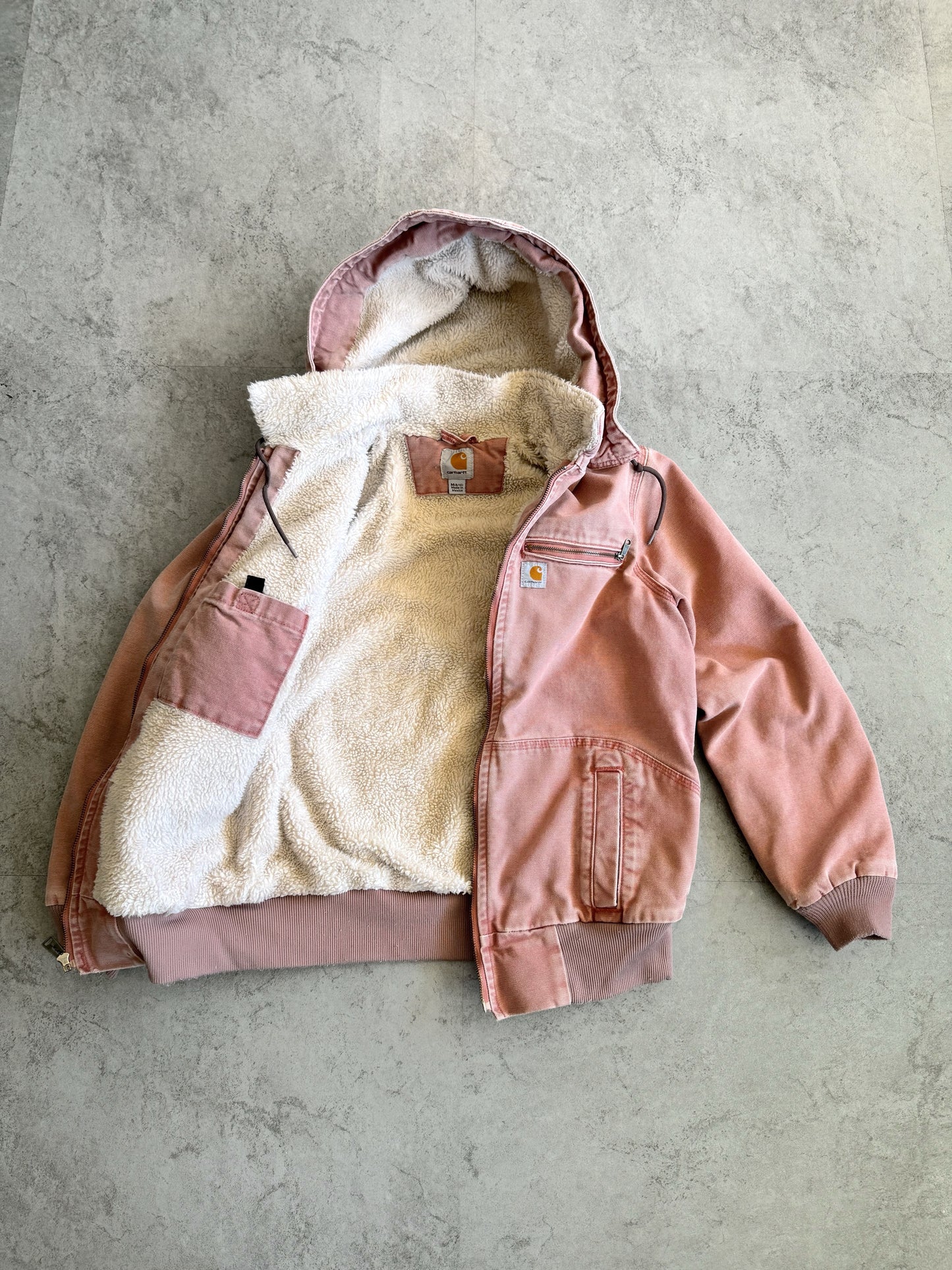 (M) Vintage Pink Carhartt Sherpa Jacket