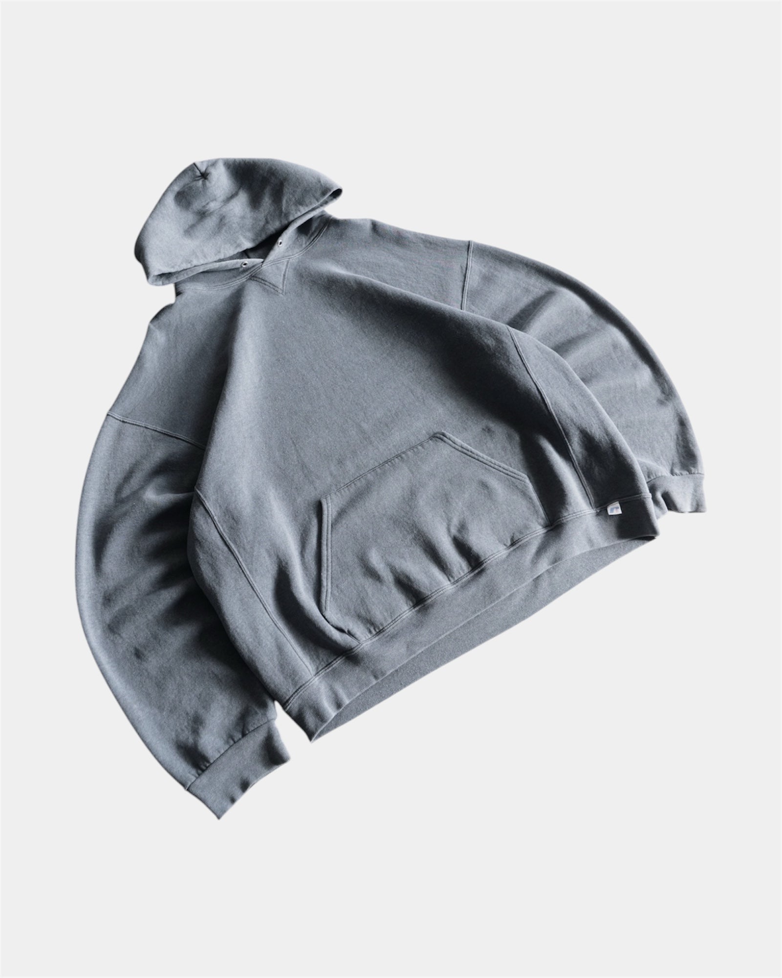 (XXL) RUSSELL GRAY FADED HOODIE