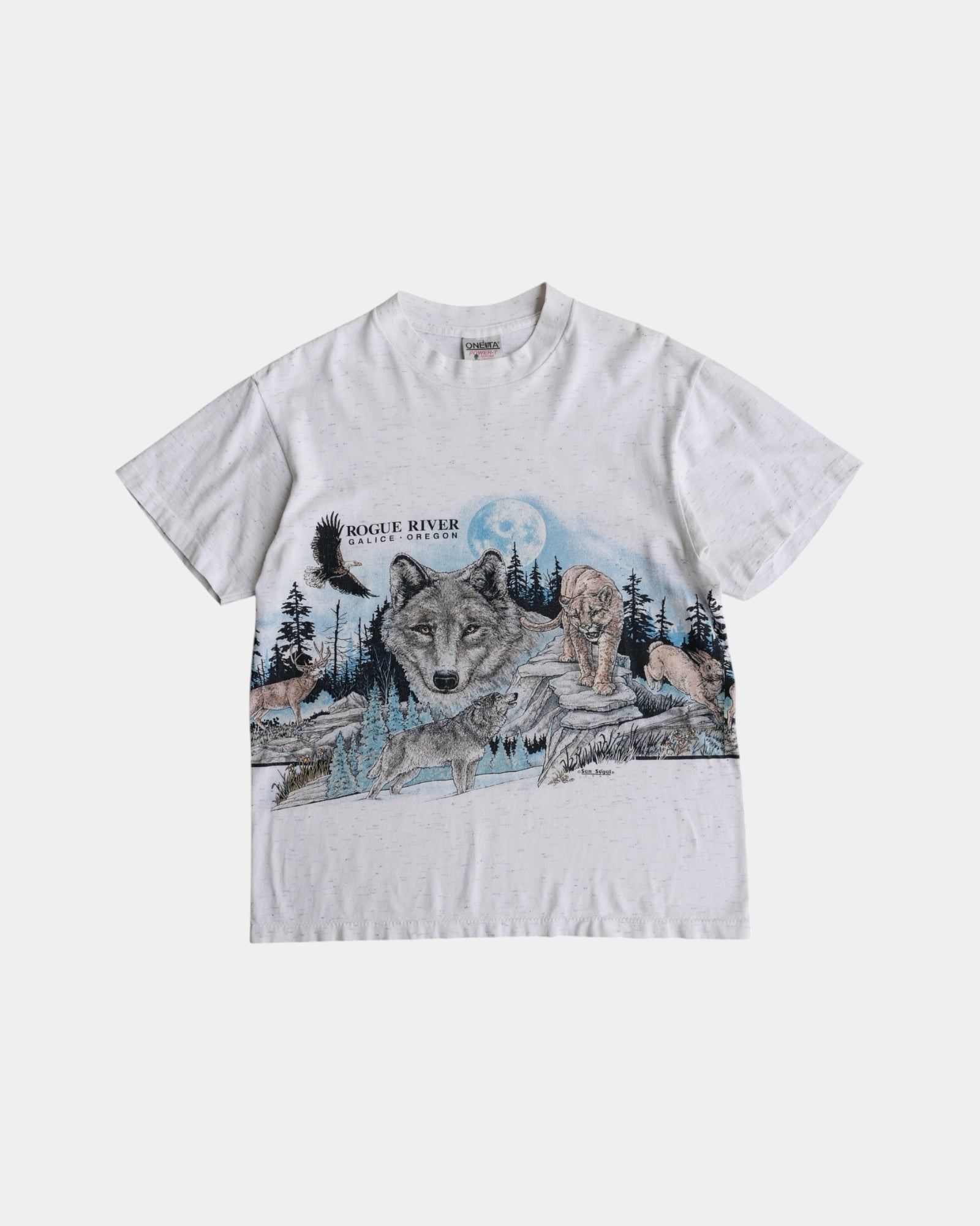 (M) 90’S VINTAGE WOLF NATURE ART TEE